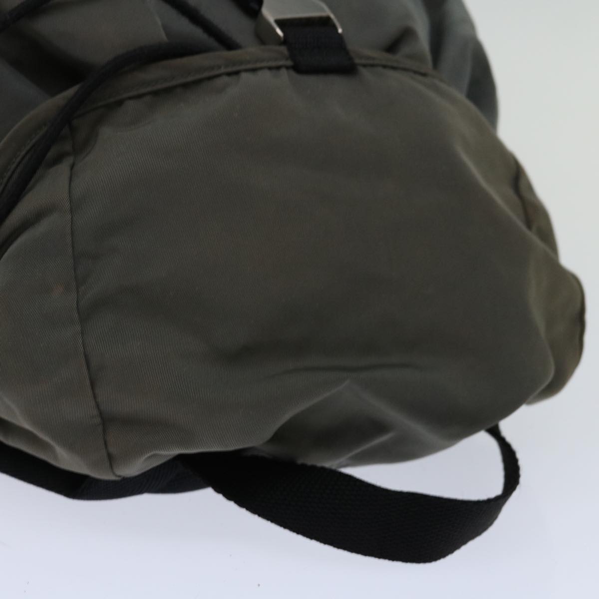 Shop Prada Tessuto Grey Synthetic Backpack Bag ()