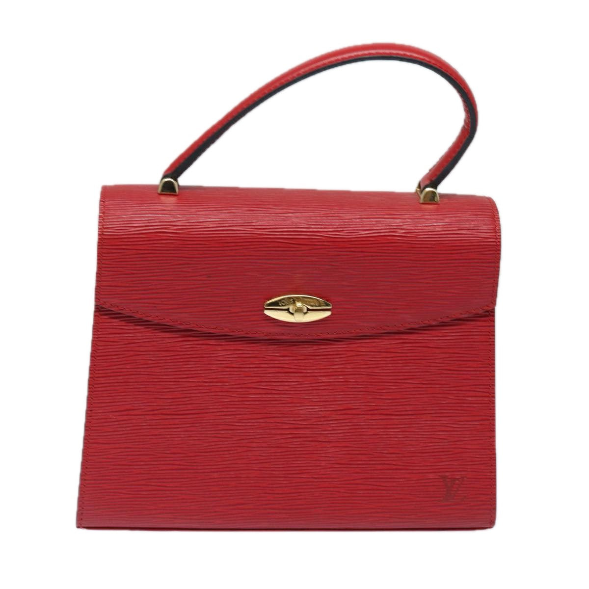 Image of Louis Vuitton Malesherbes Red Leather Handbag (Pre-Owned)