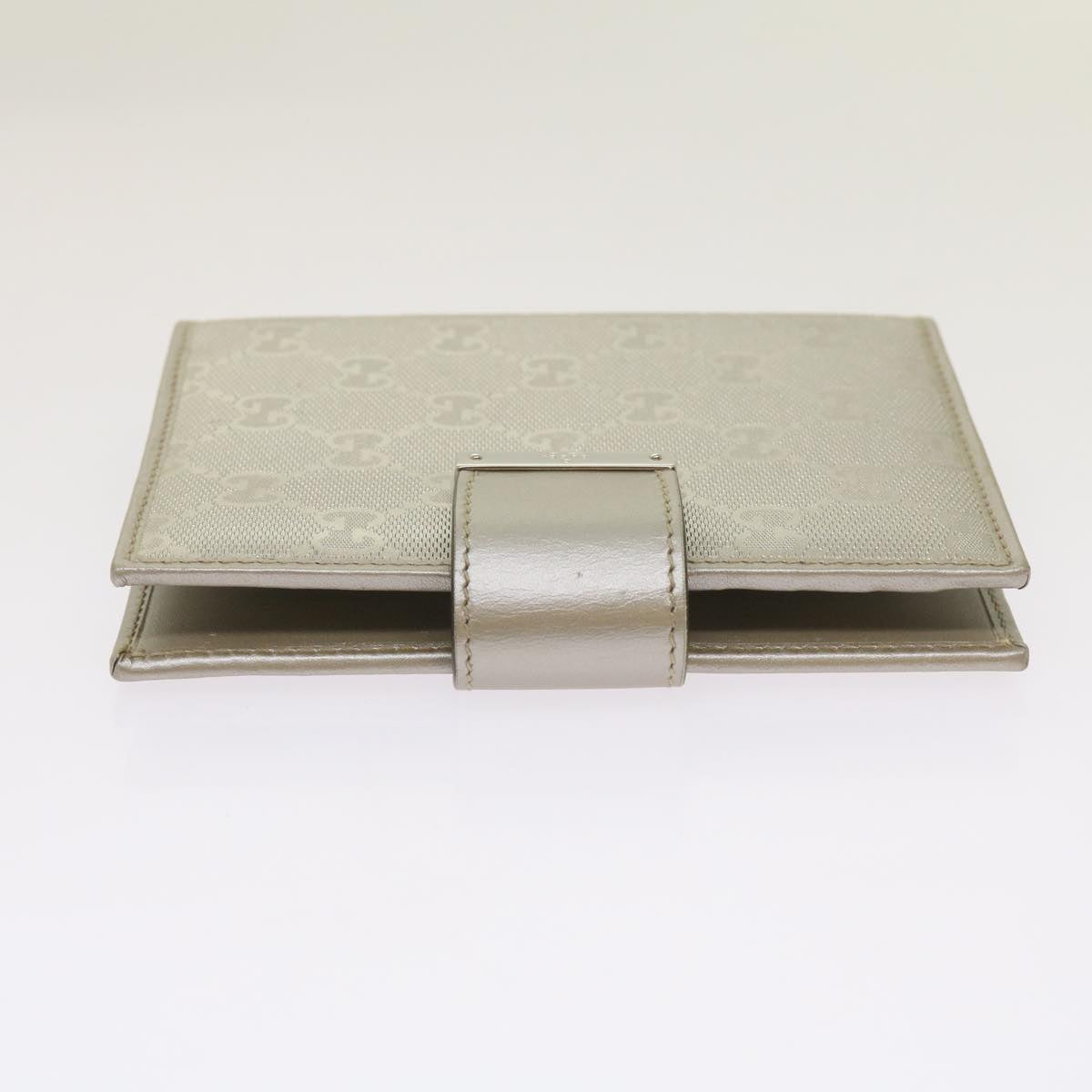 Shop Gucci Gg Pattern Silver Canvas Wallet  ()