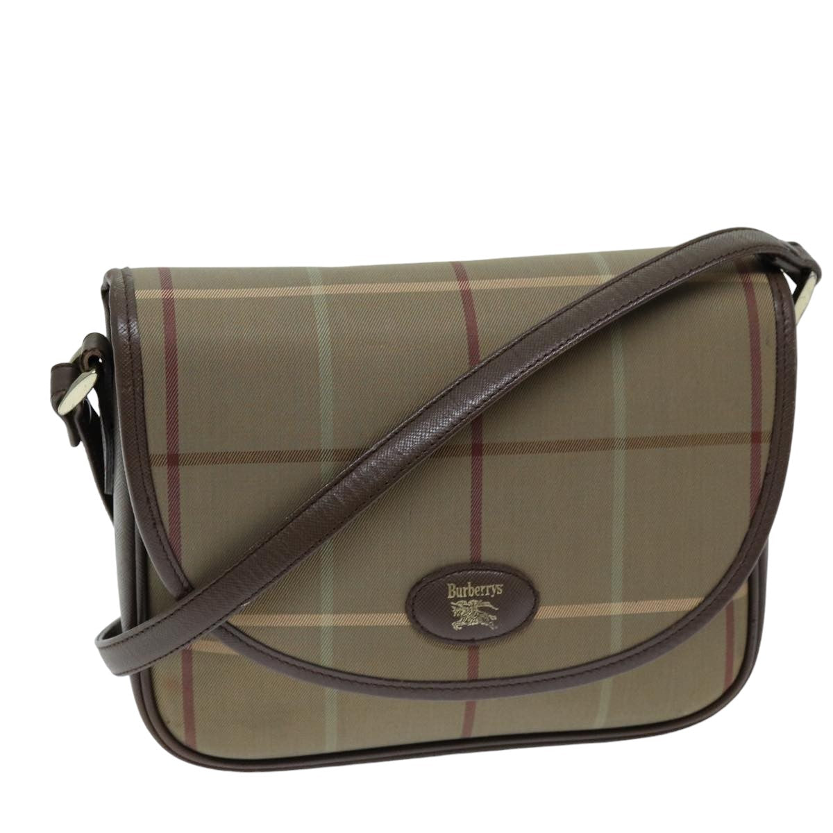 image of Burberry Vintage Check Multicolour Canvas Shoulder Bag (Pre-Owned)