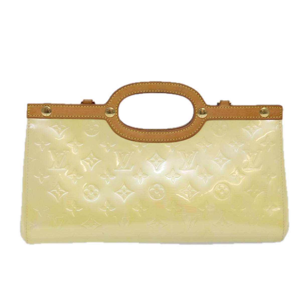 Image of Louis Vuitton Roxbury Beige Patent Leather Handbag (Pre-Owned)