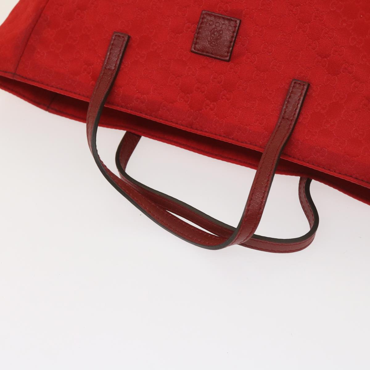 Shop Gucci Gg Canvas Red Synthetic Tote Bag ()