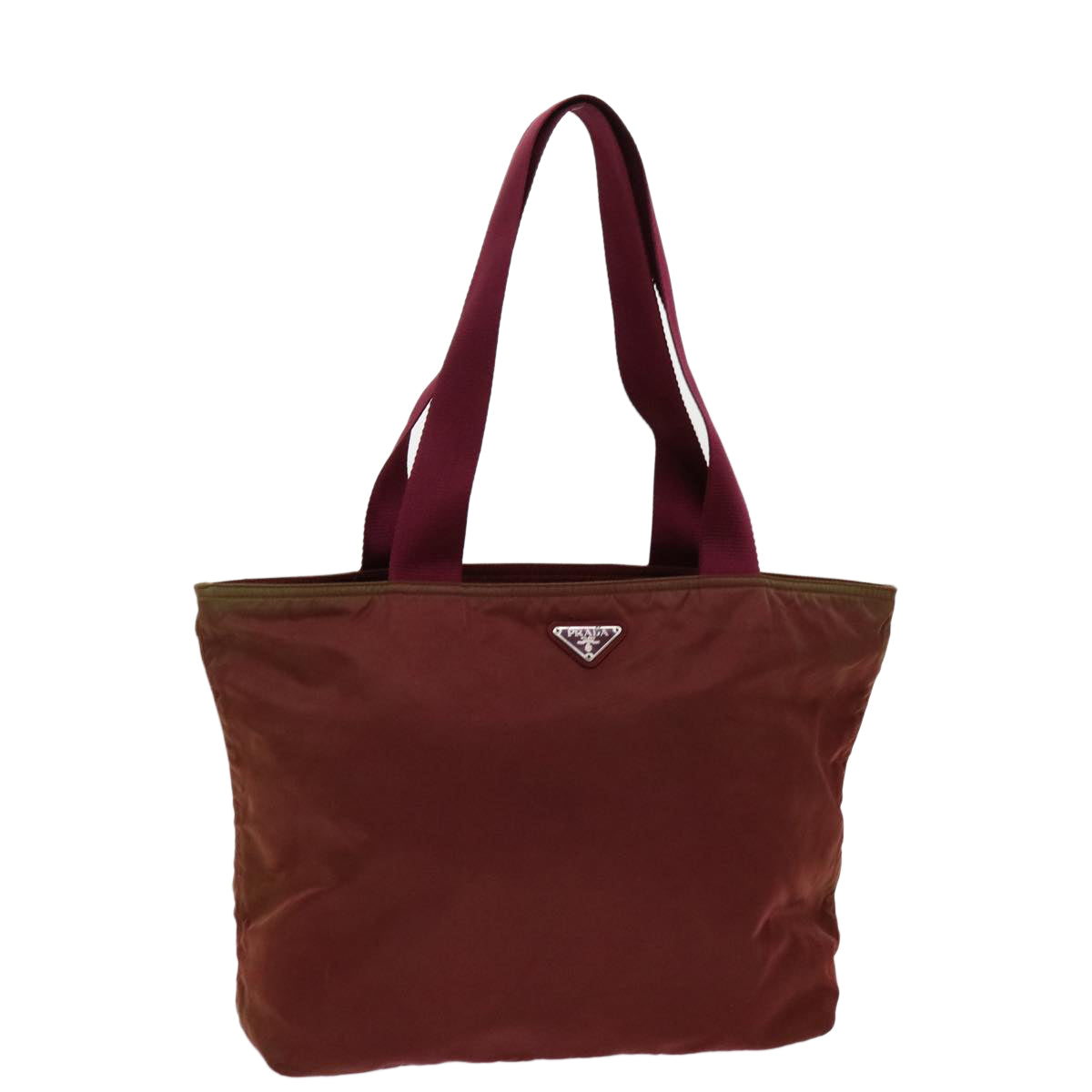 Prada Tessuto Burgundy Synthetic Tote Bag ()
