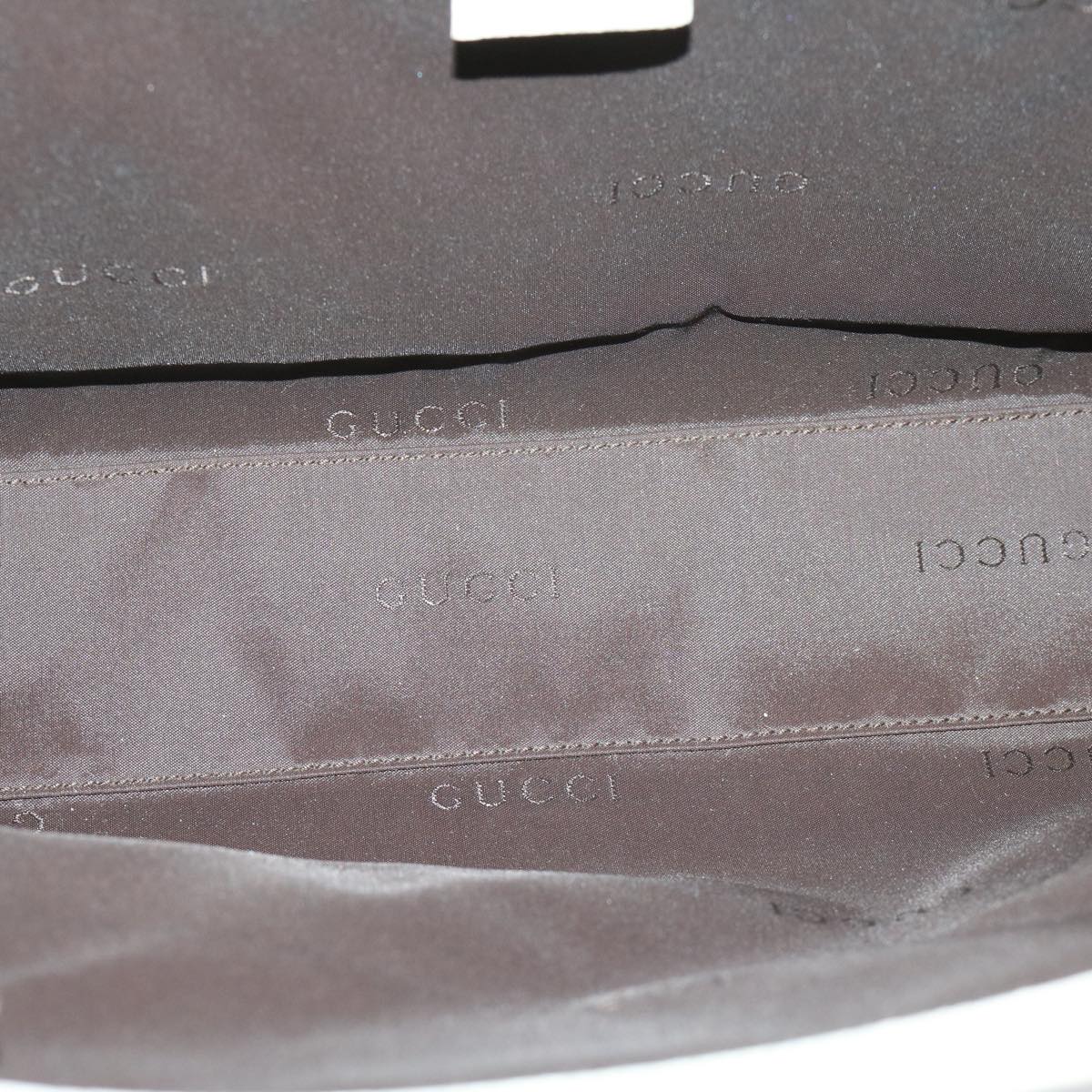 Shop Gucci Jackie Beige Canvas Shoulder Bag ()