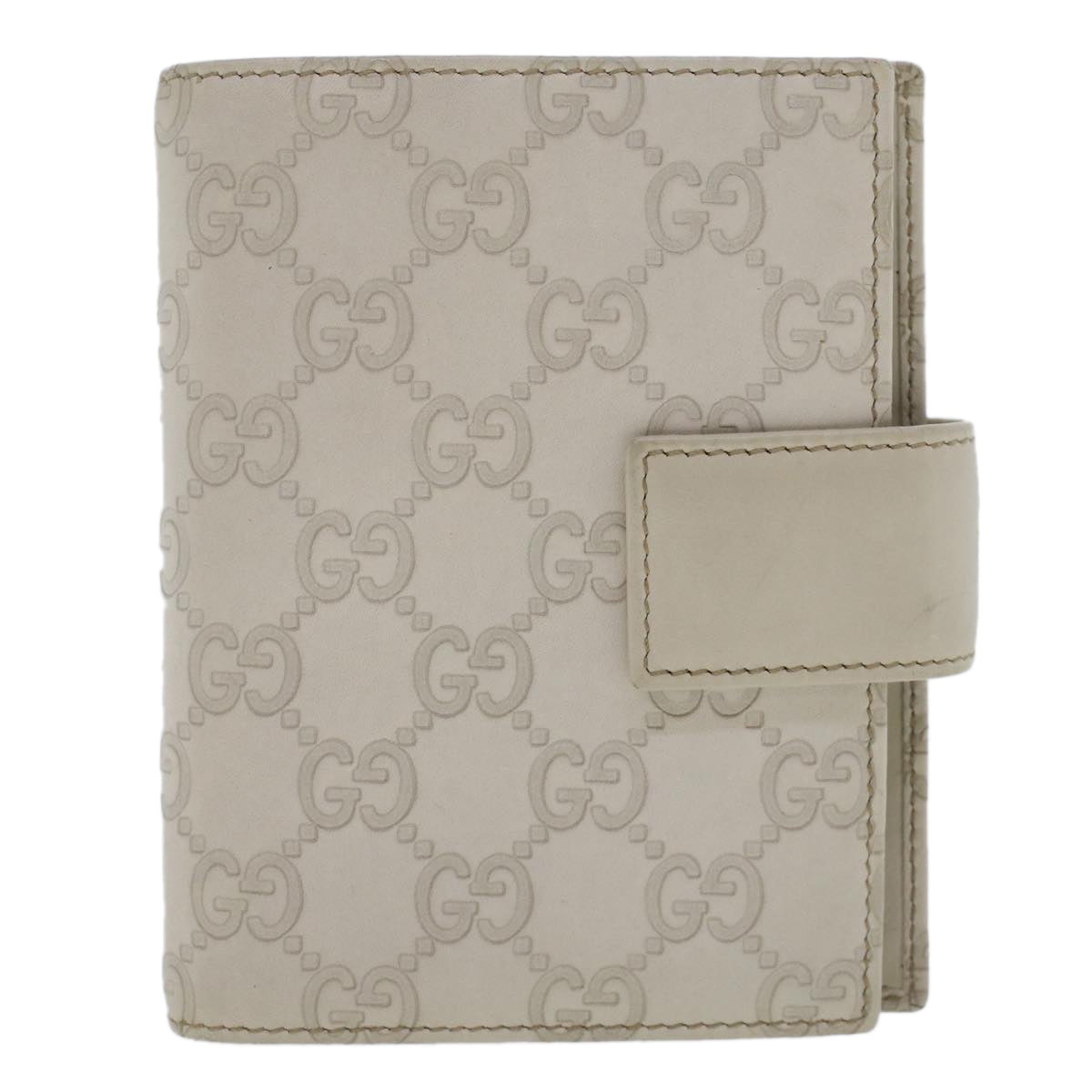 Gucci Ssima White Canvas Wallet  () In Gray