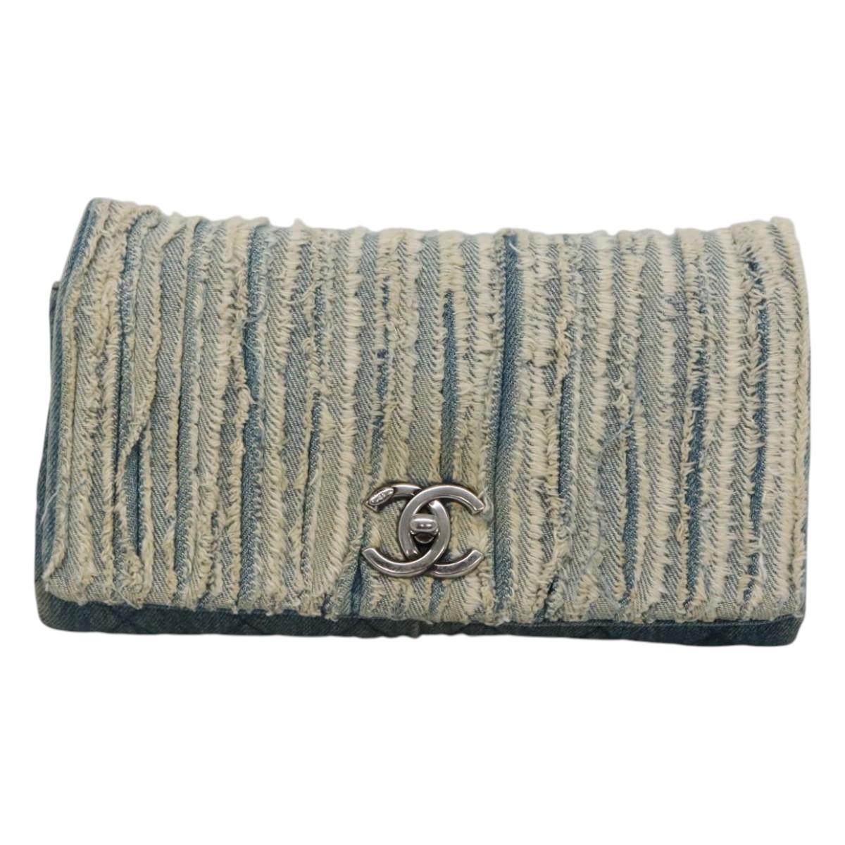 image of Chanel Fringe Blue Denim - Jeans Shoulder Bag (Pre-Owned)