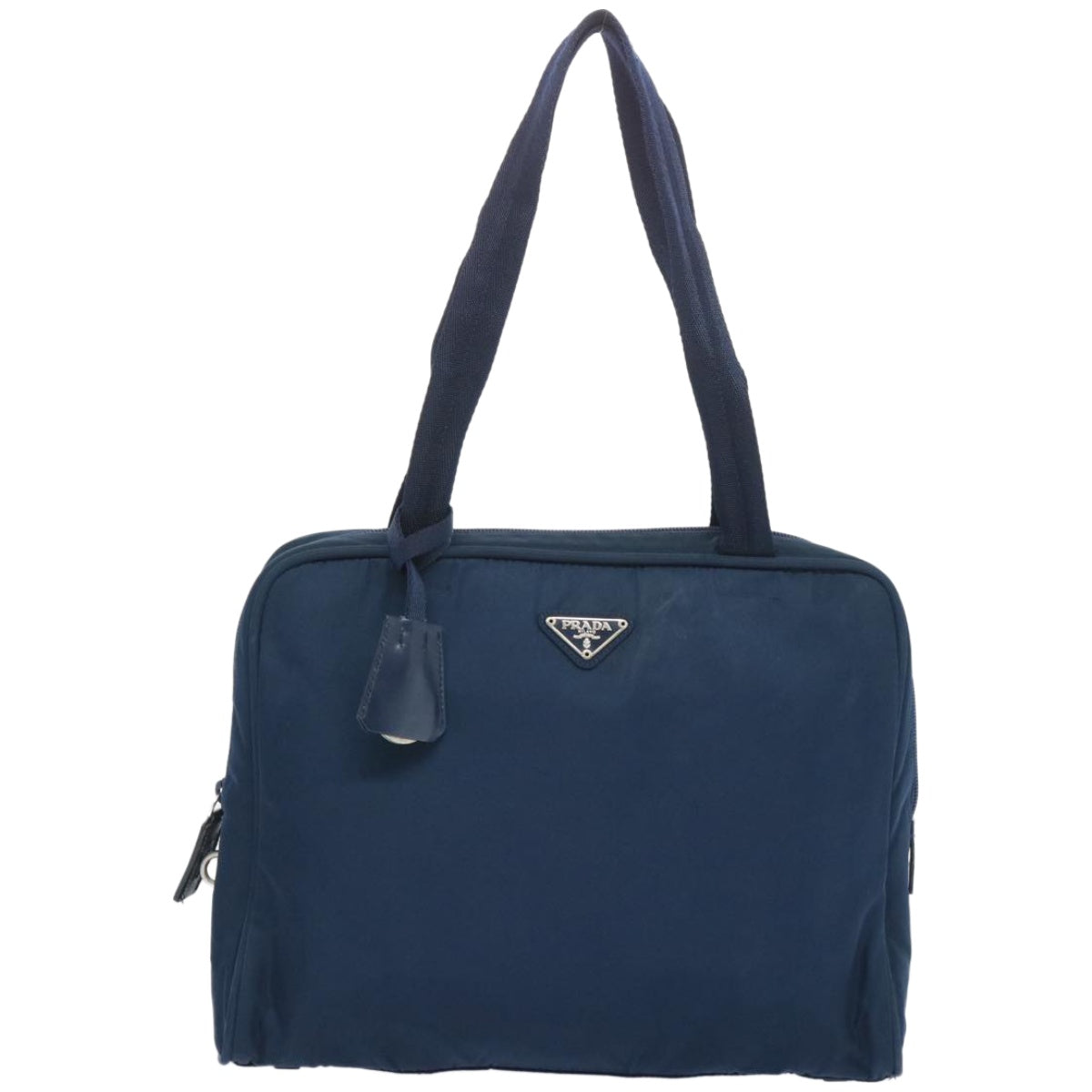 Shop Prada Tessuto Navy Synthetic Shoulder Bag ()