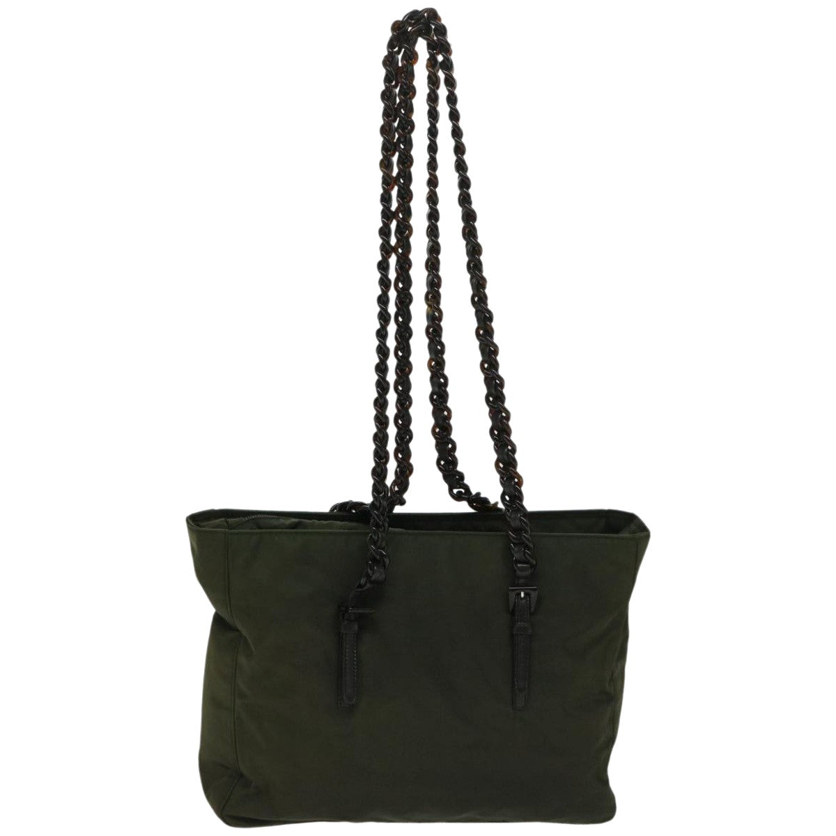 Shop Prada Tessuto Green Synthetic Shoulder Bag ()