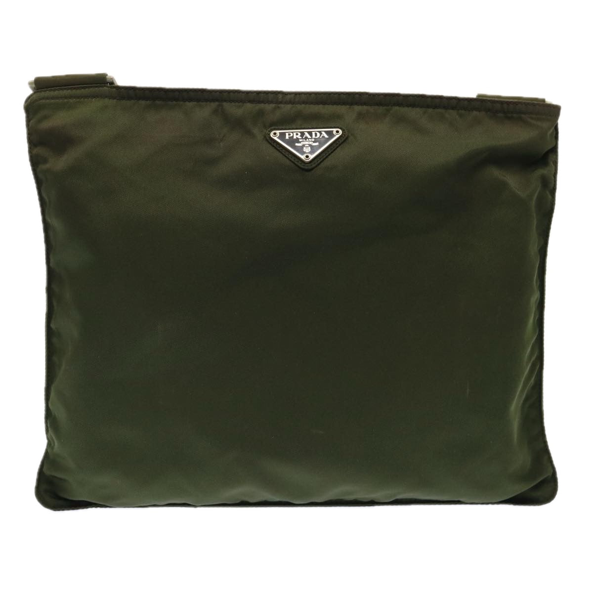 Prada Tessuto Khaki Synthetic Shoulder Bag () In Green