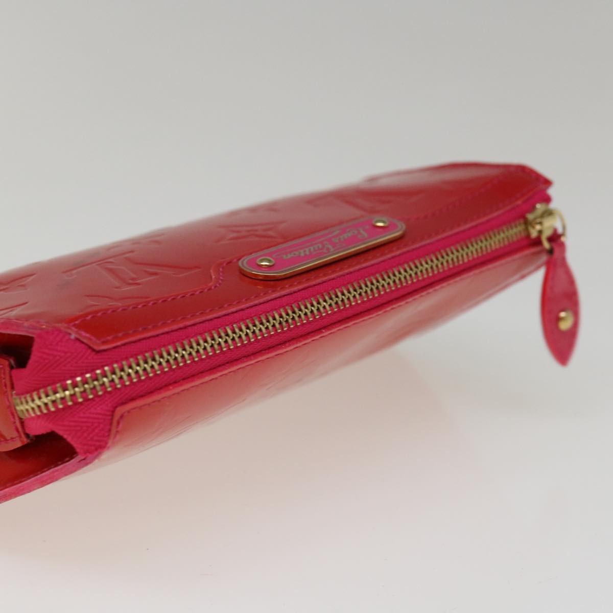 Pre-owned Louis Vuitton Cosmetic Pouch Pink Patent Leather Clutch Bag ()