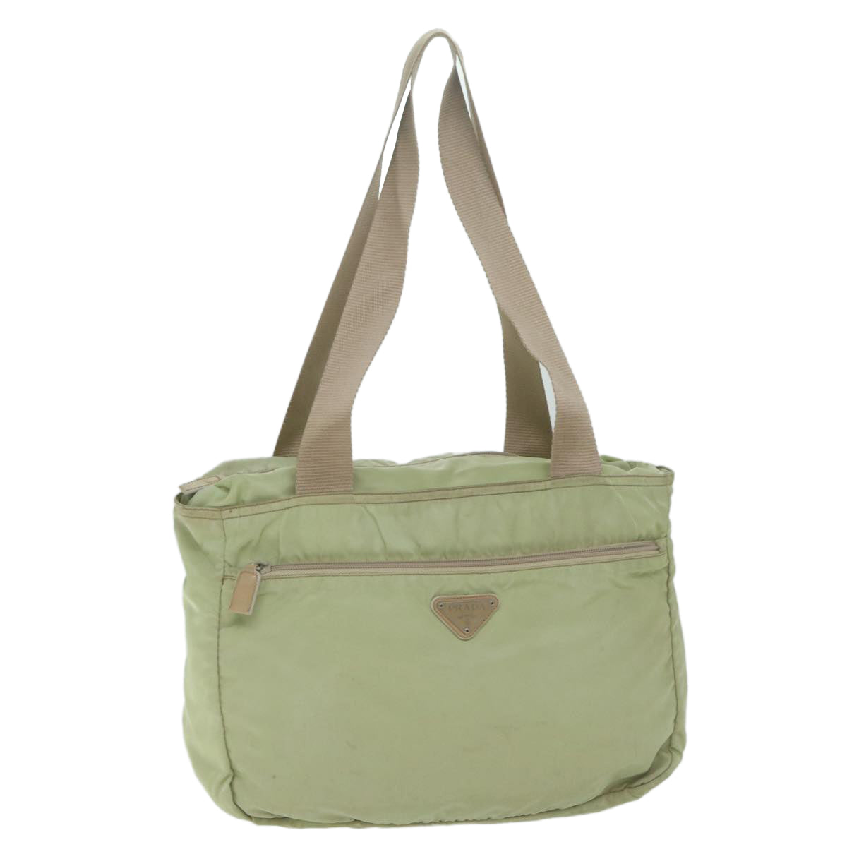 Shop Prada Tessuto Khaki Synthetic Tote Bag ()