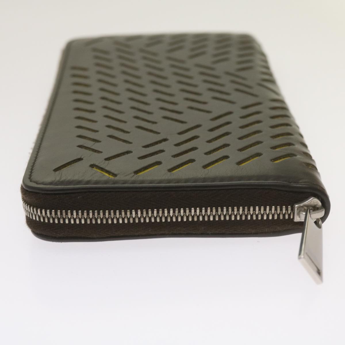 Shop Bottega Veneta Green Leather Wallet  ()