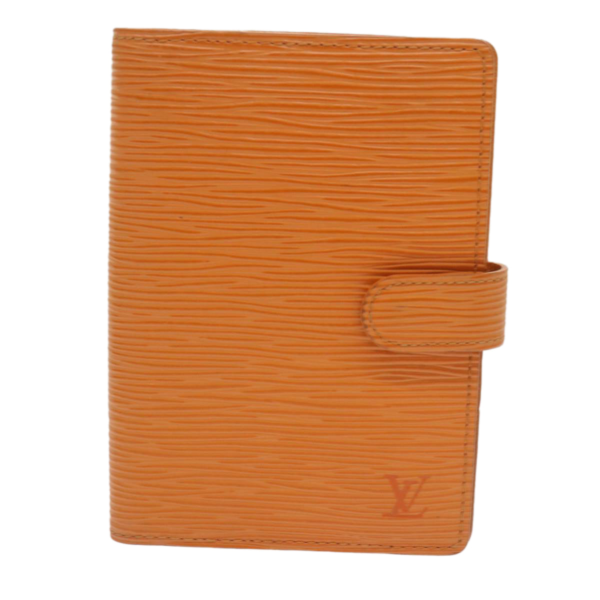 Pre-owned Louis Vuitton Agenda Pm Orange Leather Wallet  ()