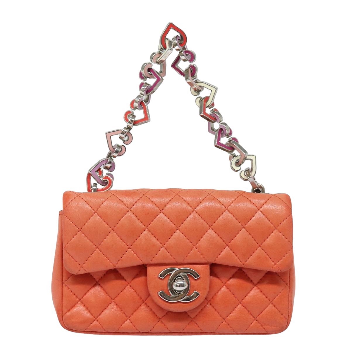 Image of Chanel Timeless Orange Calfskin Handbag (Pre-Owned)