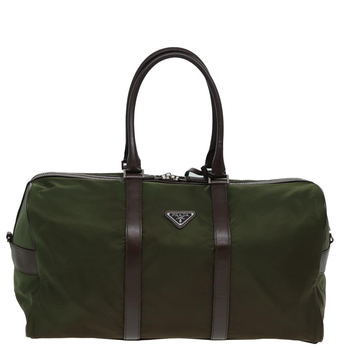 image of Prada Tessuto Green Synthetic Travel Bag (Pre-Owned)