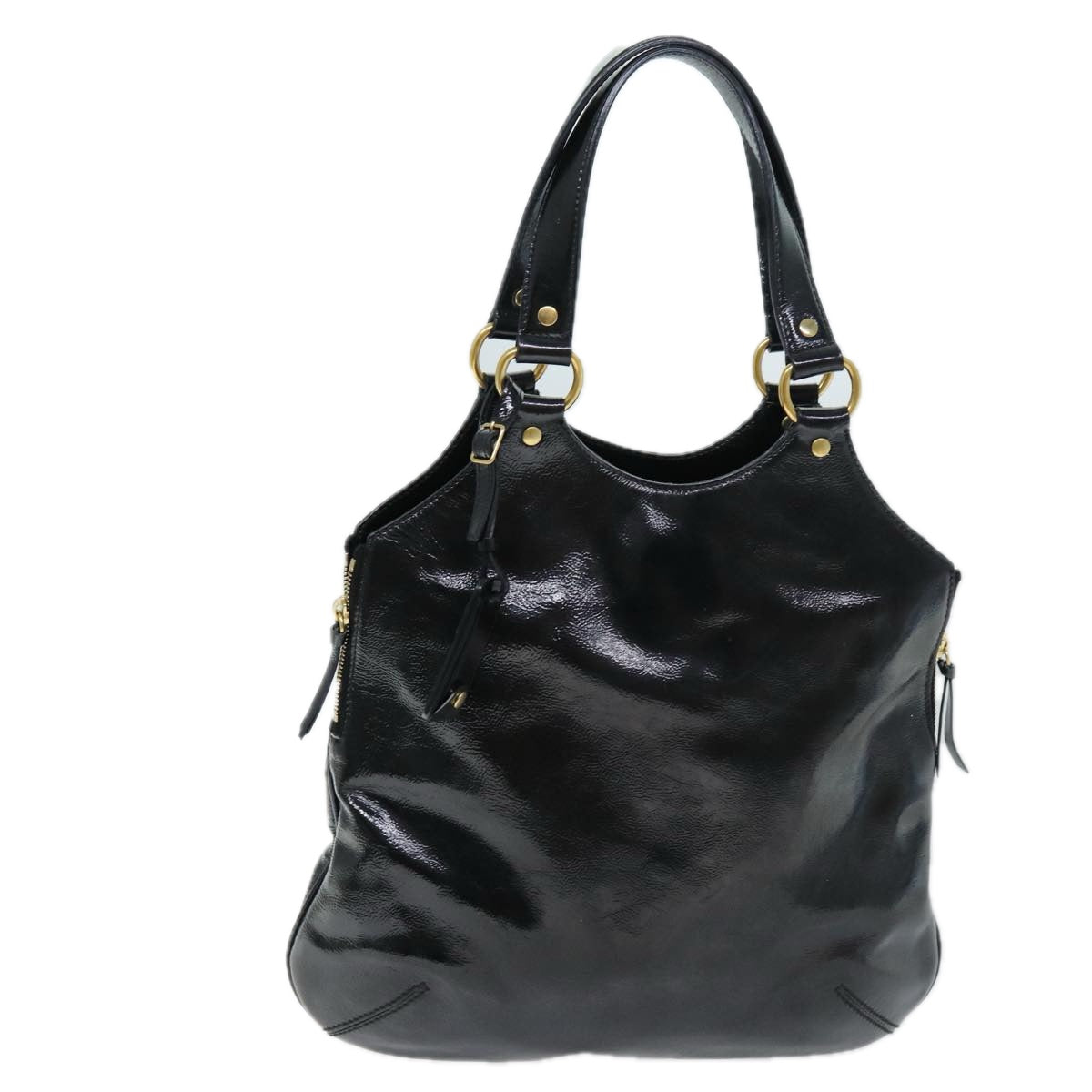 image of Saint Laurent Metropolis Black Patent Leather Handbag (Pre-Owned)