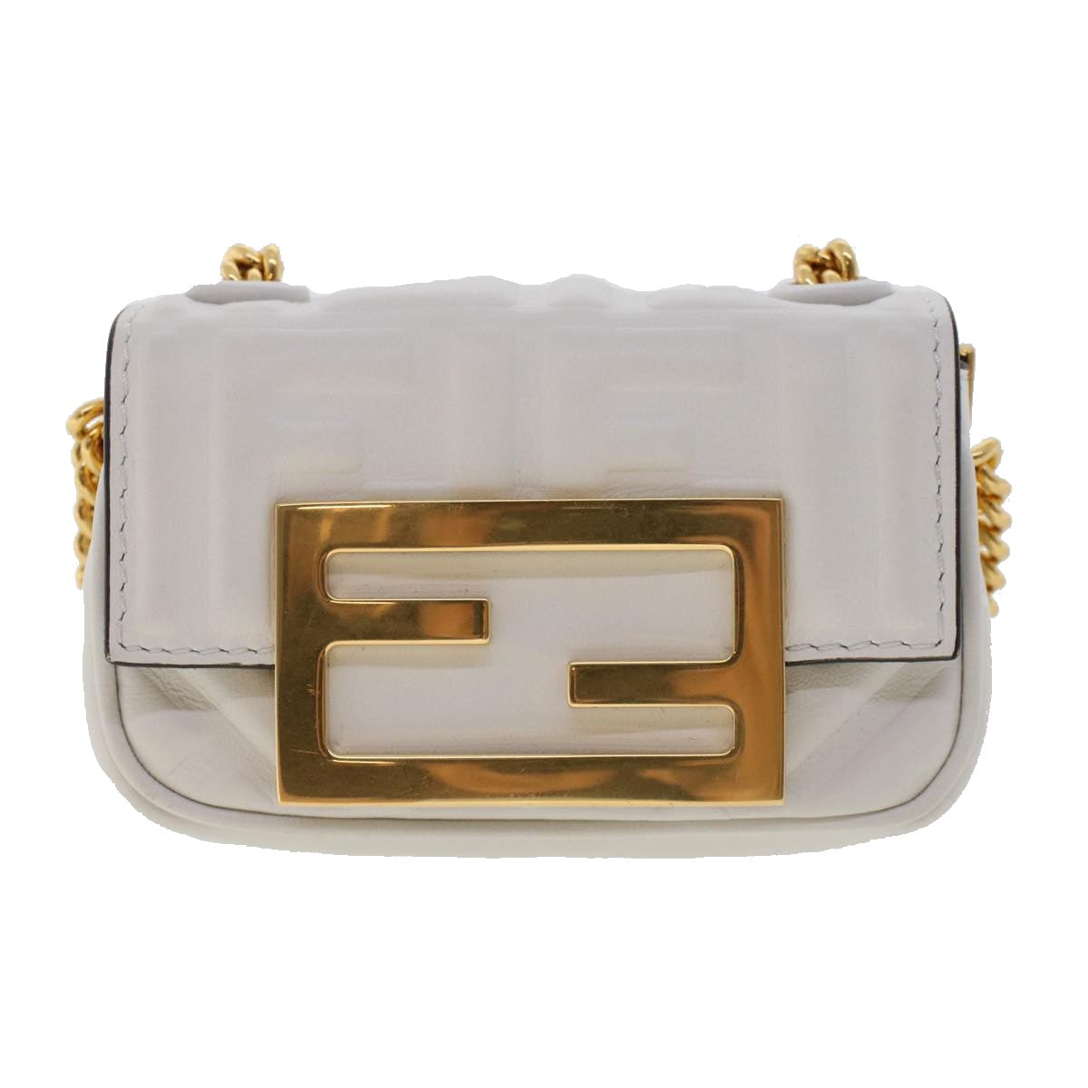 image of Fendi White Leather Shoulder Bag (Pre-Owned)