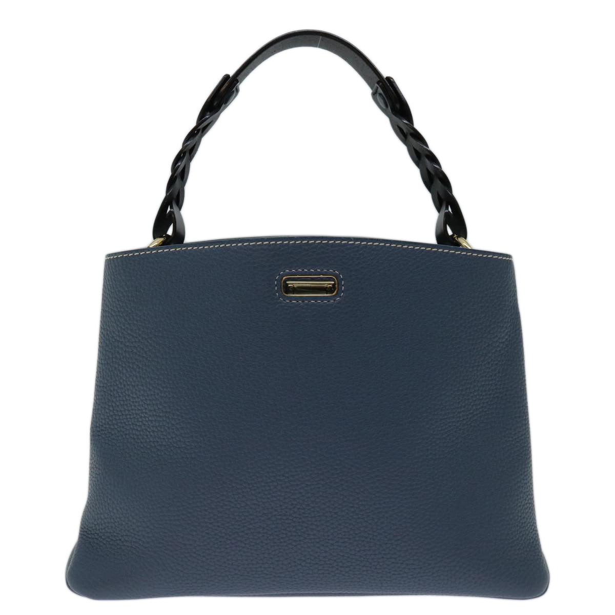 image of Bally Lucyle Navy Leather Handbag (Pre-Owned)