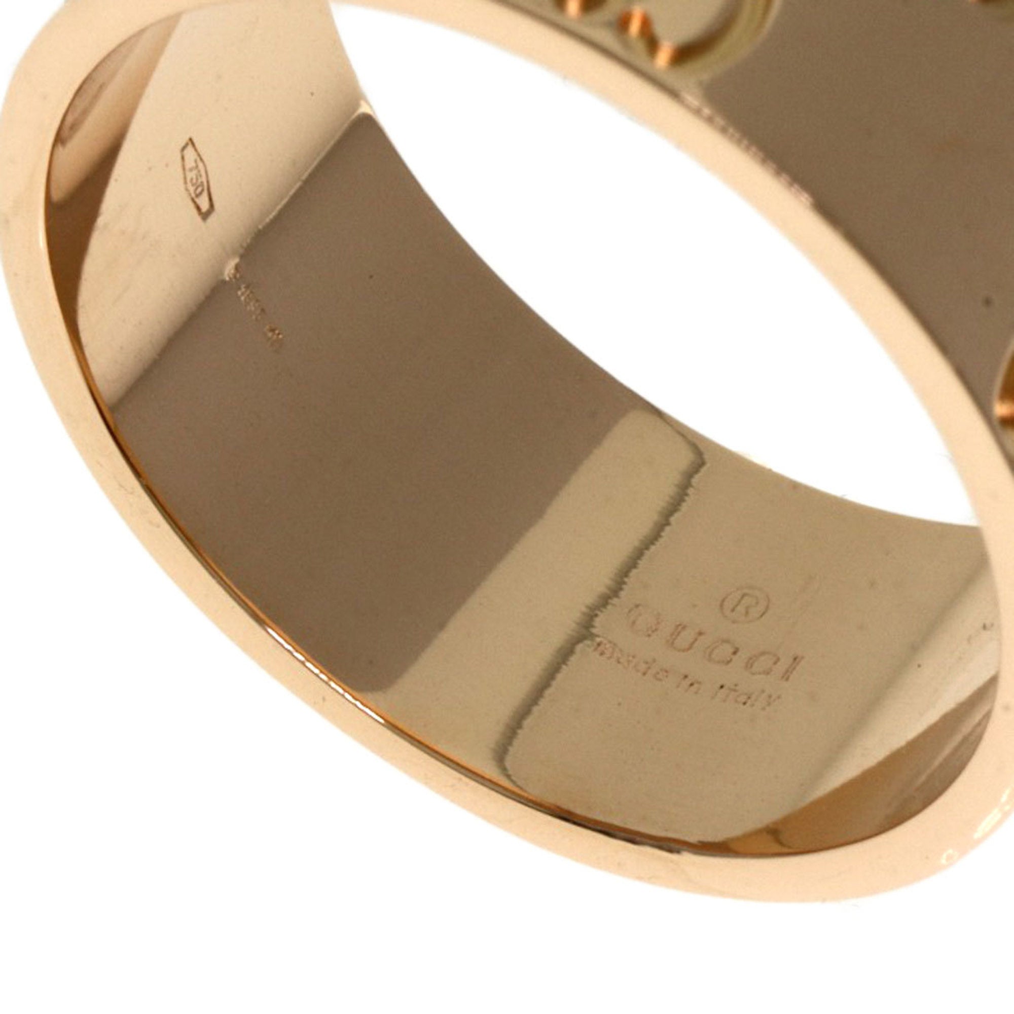 Pre-owned Gucci Pink Gold Pink Gold (18k) Band Ring ()