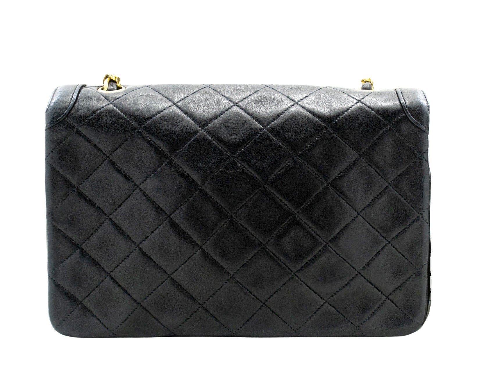 Pre-owned Chanel Double Flap Black Leather Shoulder Bag ()