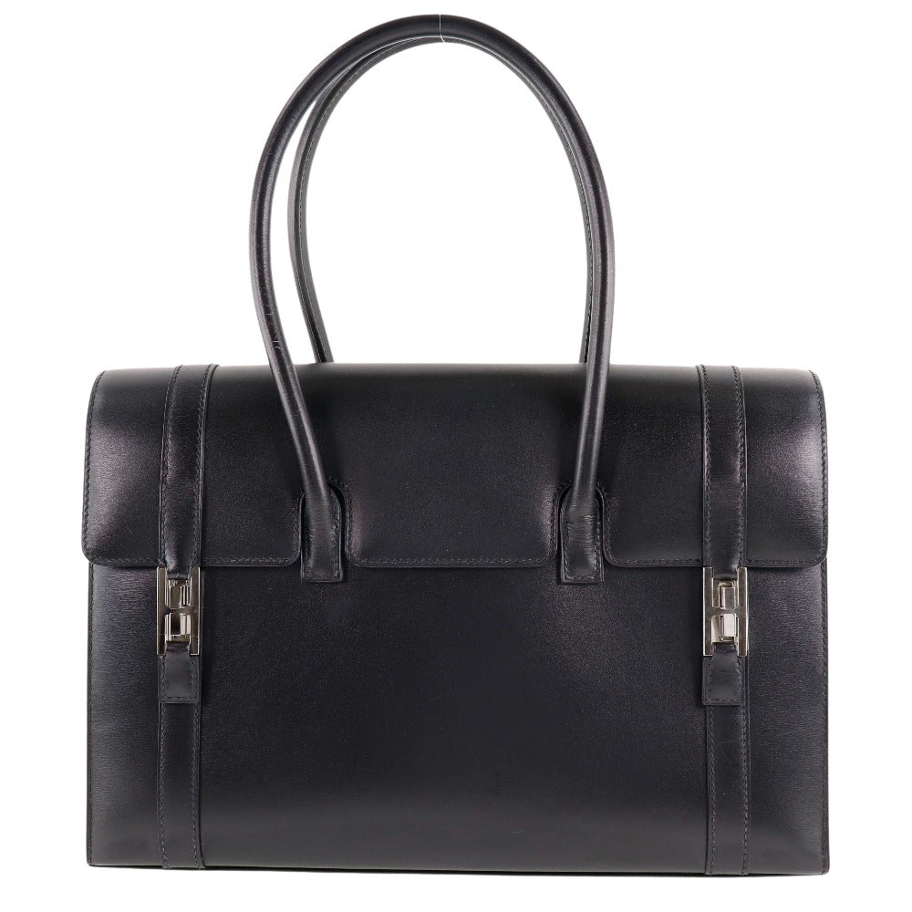 image of Hermès Drag Black Leather Handbag (Pre-Owned)