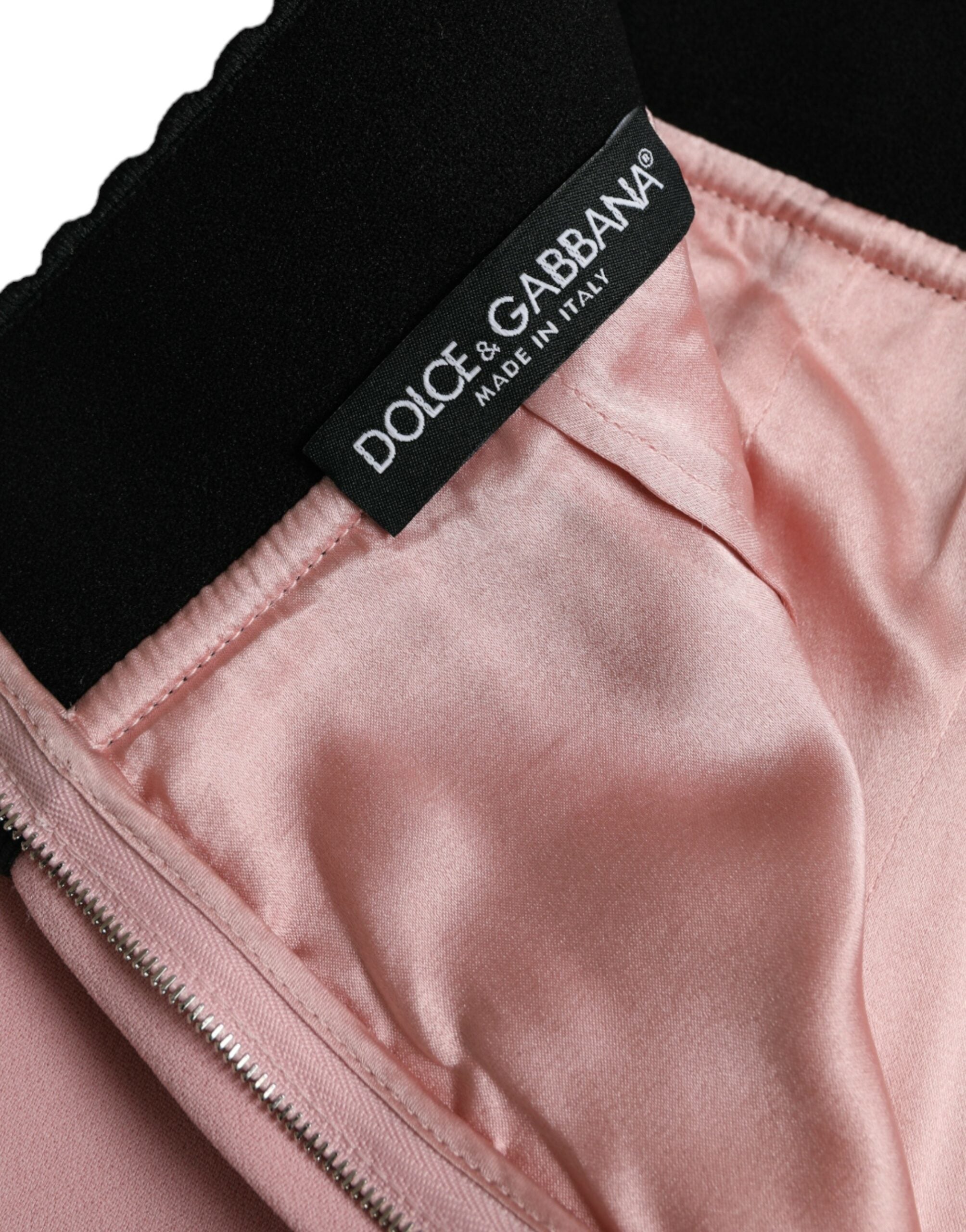 Shop Dolce & Gabbana Elegant High Waist Pencil Skirt In Women's Pink
