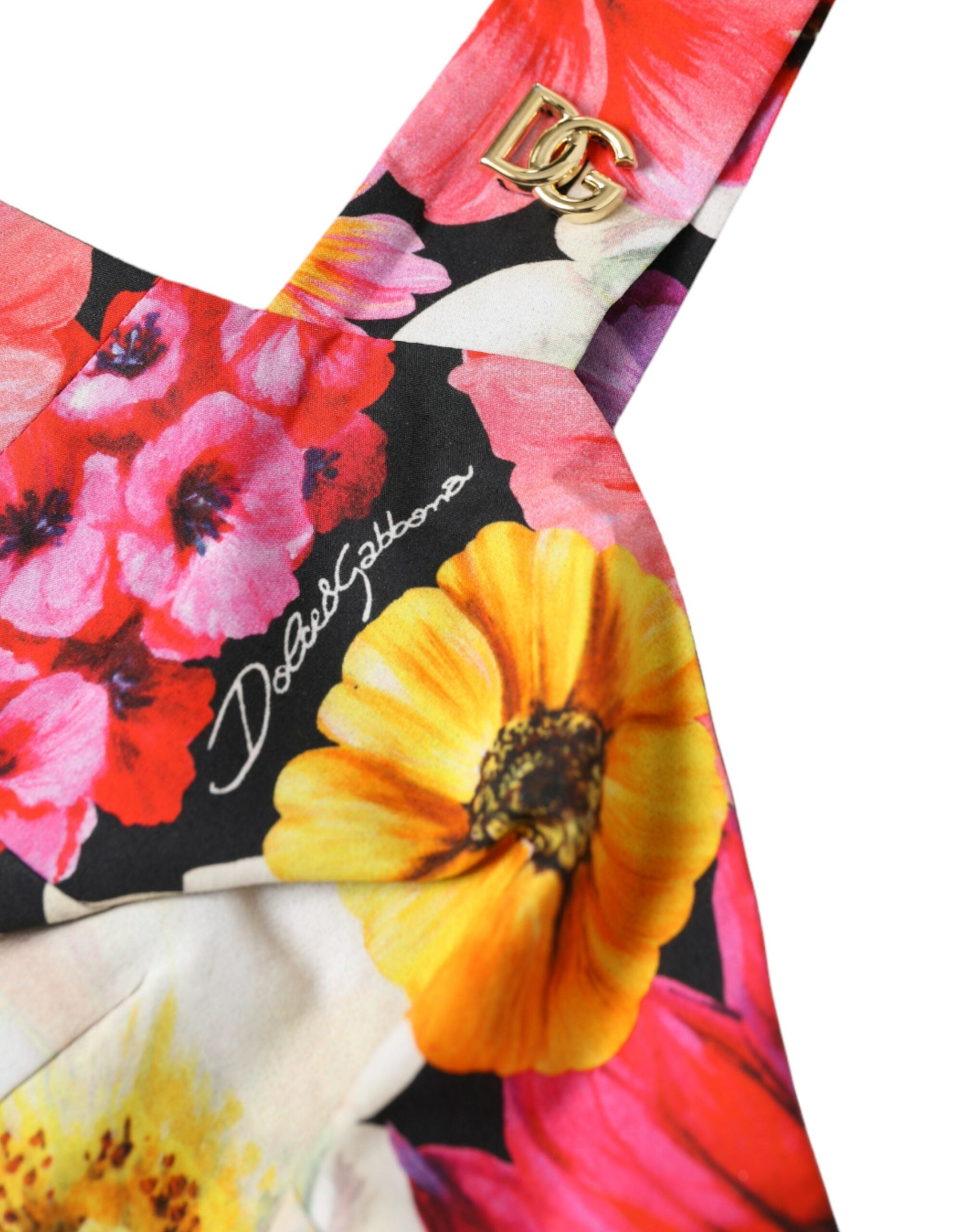 Shop Dolce & Gabbana Exquisite Floral Bustier Crop Women's Top In Multicolor