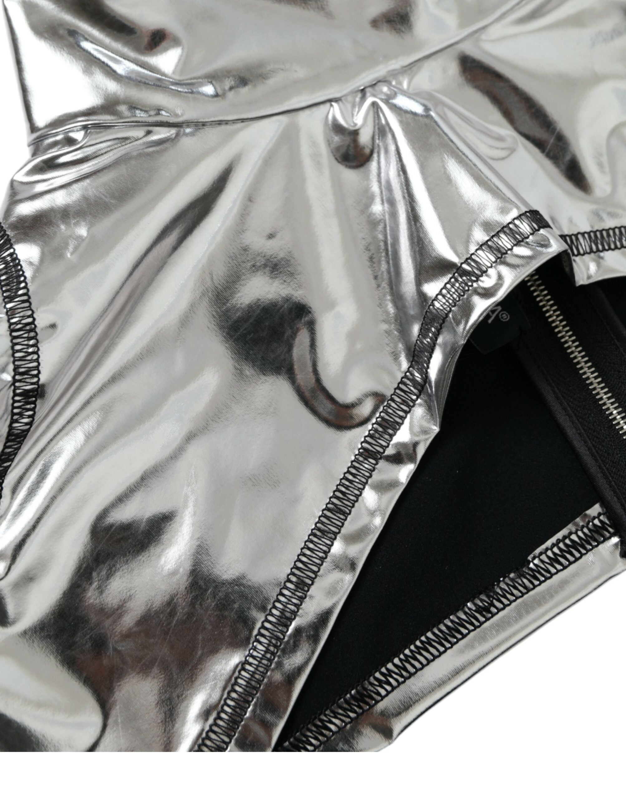 Shop Dolce & Gabbana Silver Elegance Top With Zipper Women's Closure