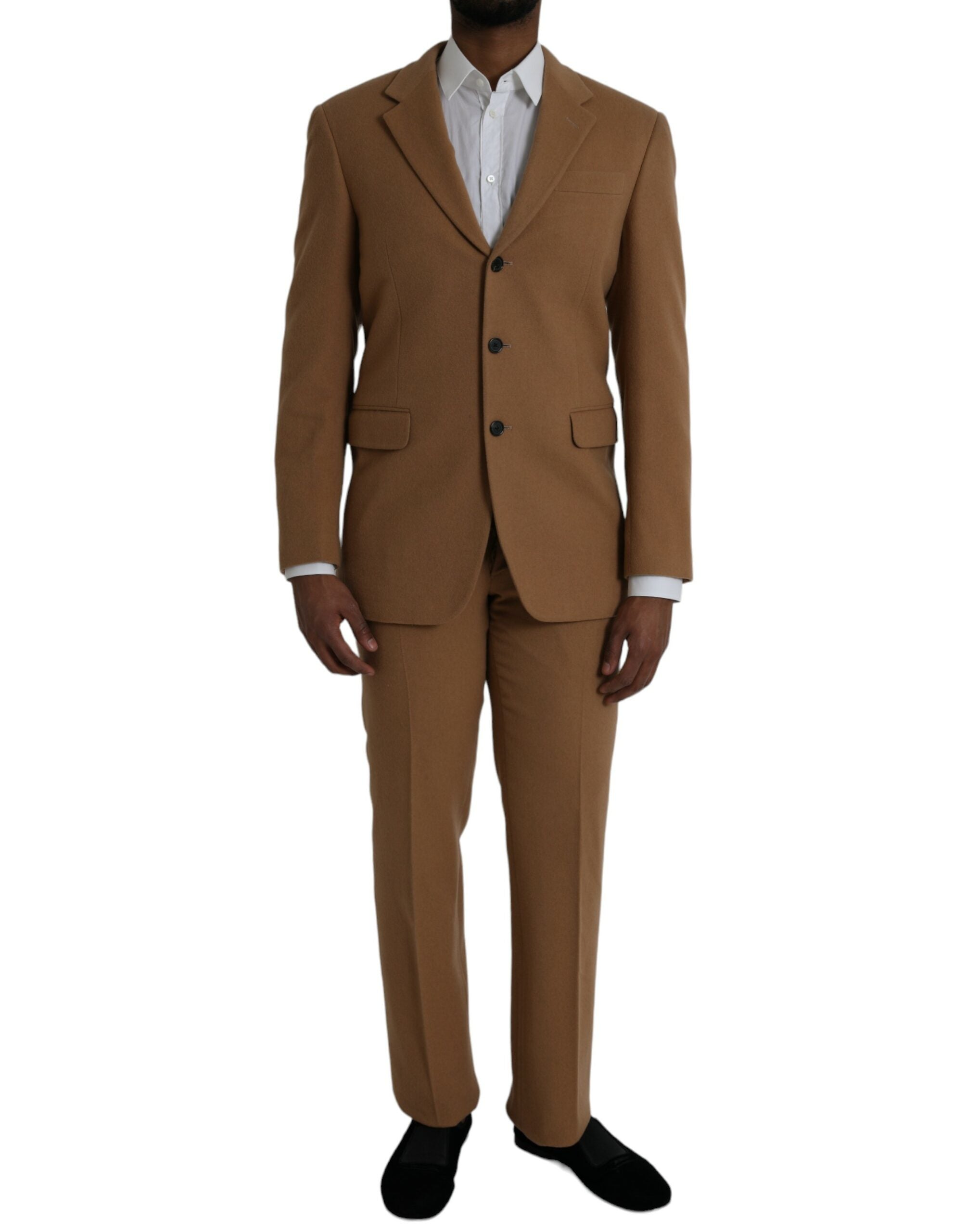Prada Brown Cashmere 2 Piece Single Breasted Men's Suit