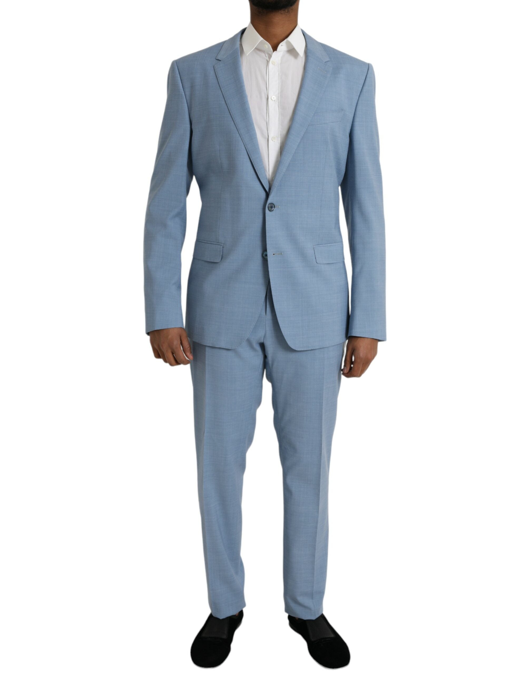 Dolce & Gabbana Light Blue Polyester Martini Formal 2 Piece Men's Suit