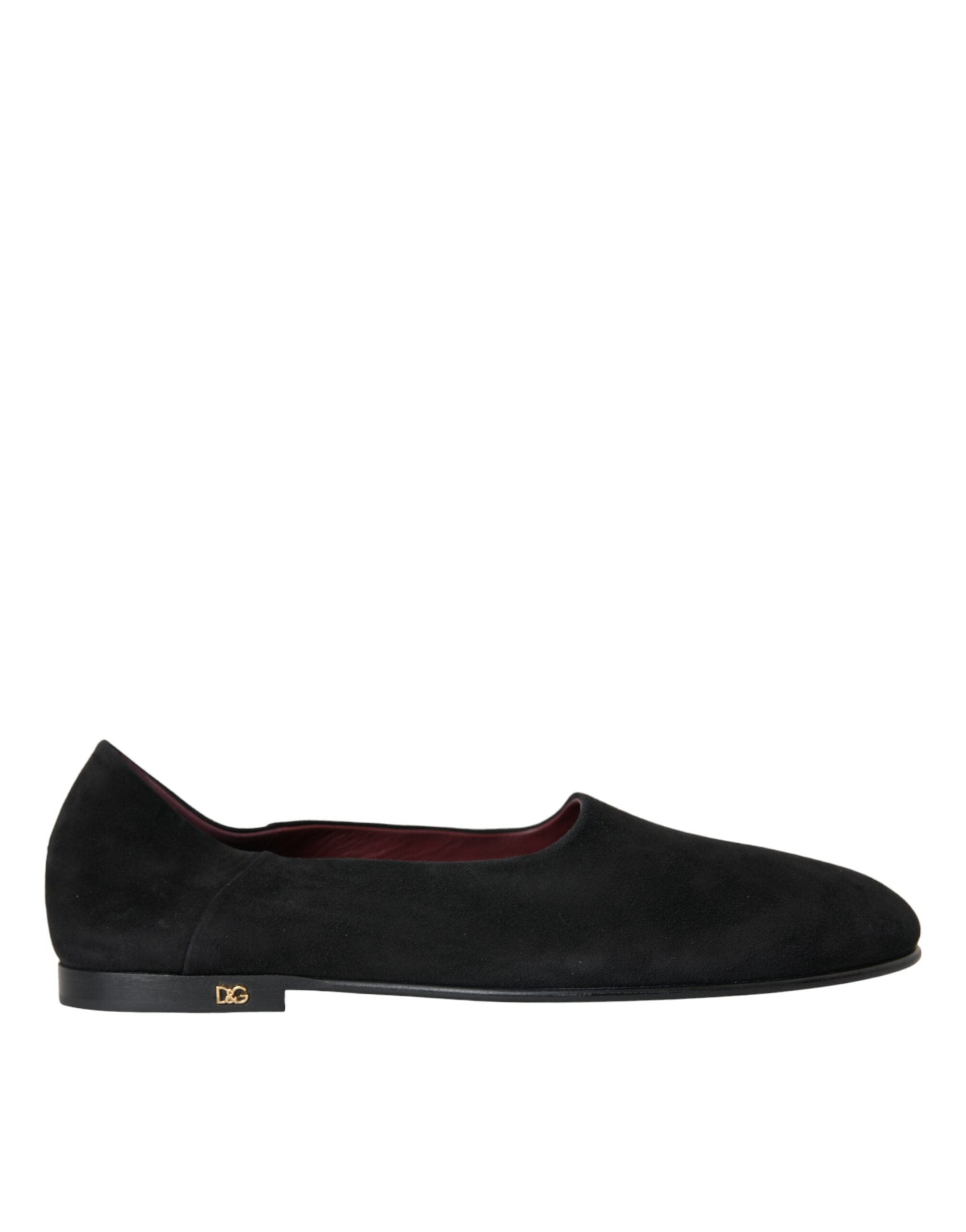 Dolce & Gabbana Black Suede Loafers Formal Dress Slip On Men's Shoes