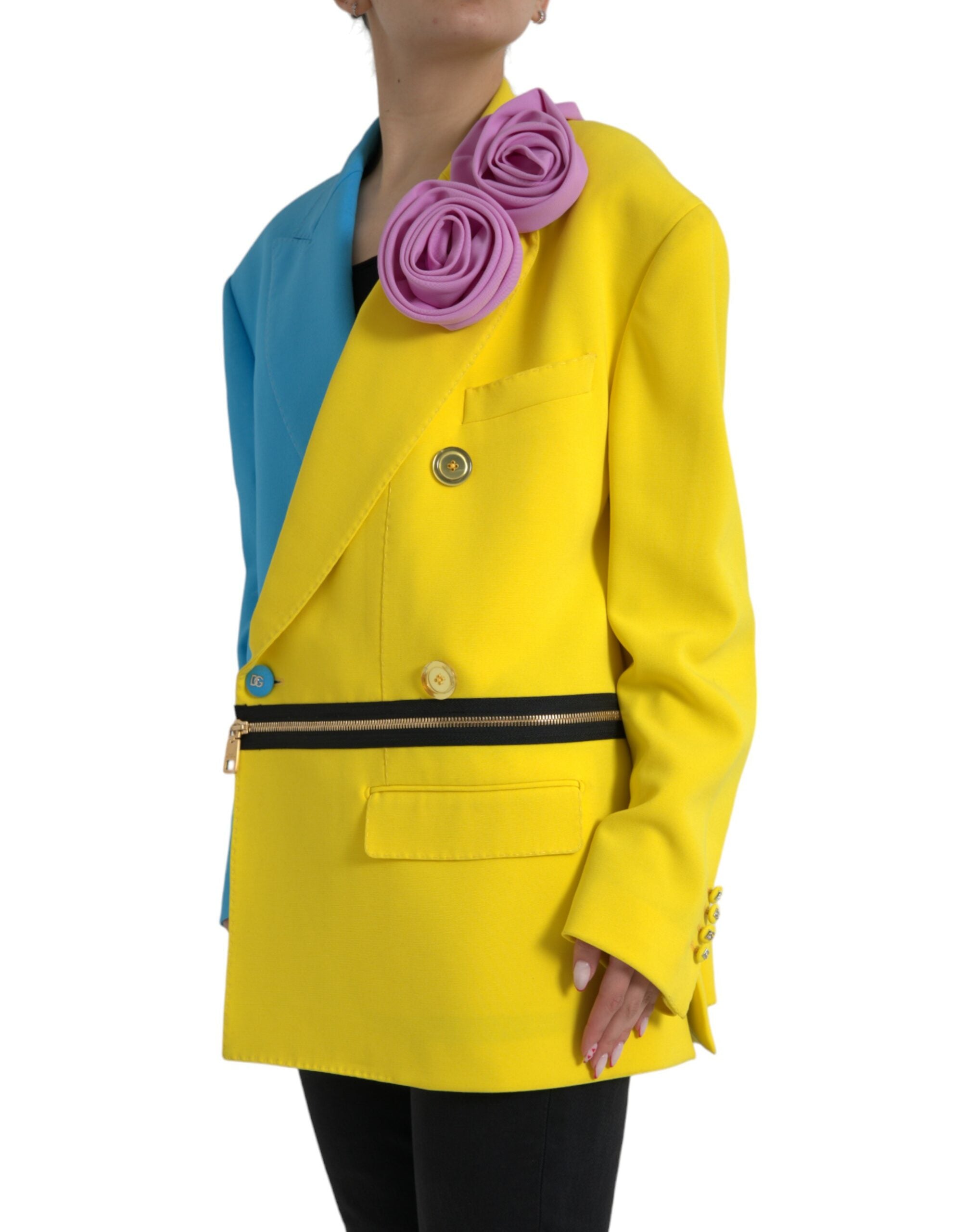 Shop Dolce & Gabbana Multicolor Patchwork Trench Coat Women's Jacket