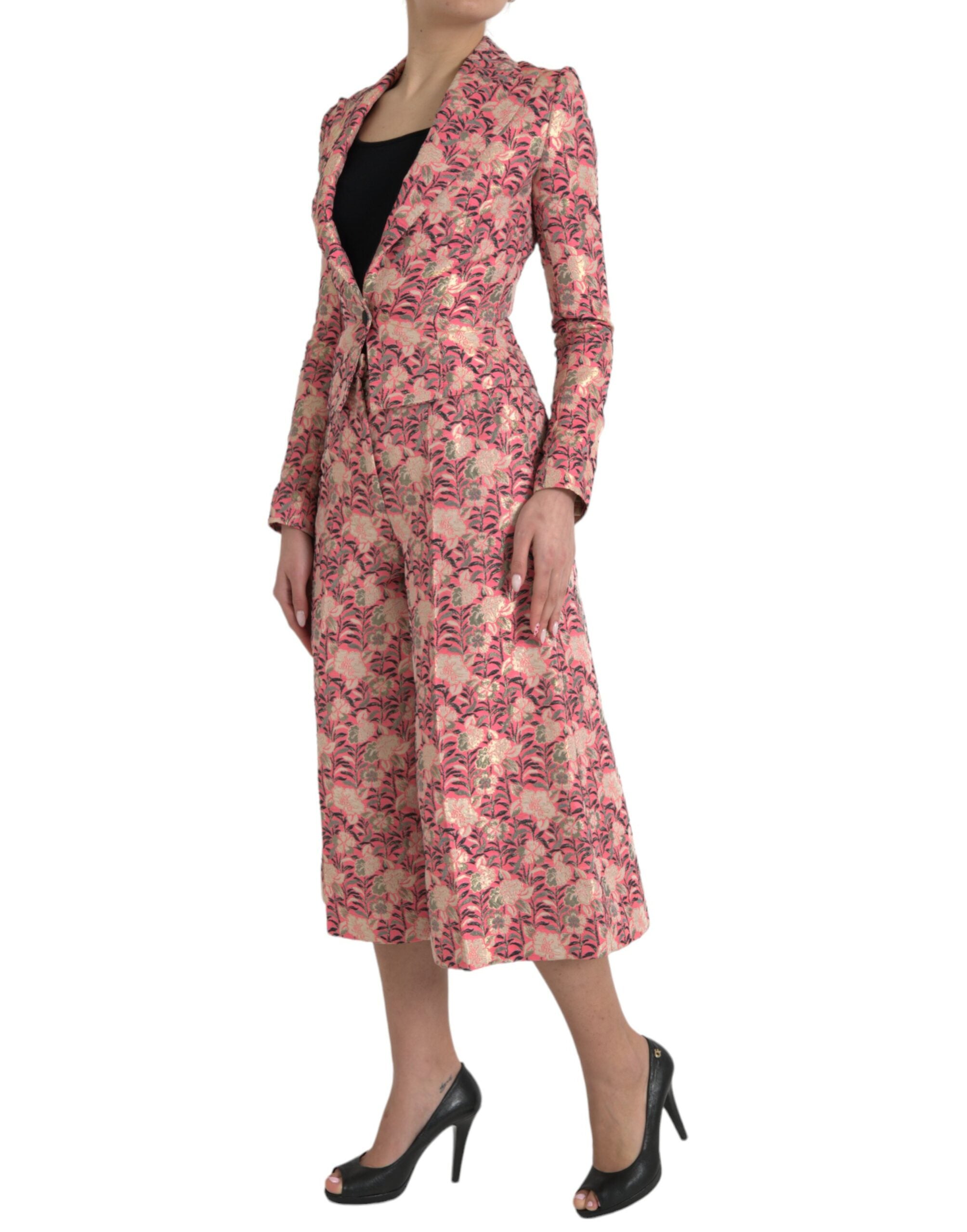 Shop Dolce & Gabbana Elegant Pink Slim Fit Two-piece Women's Suit