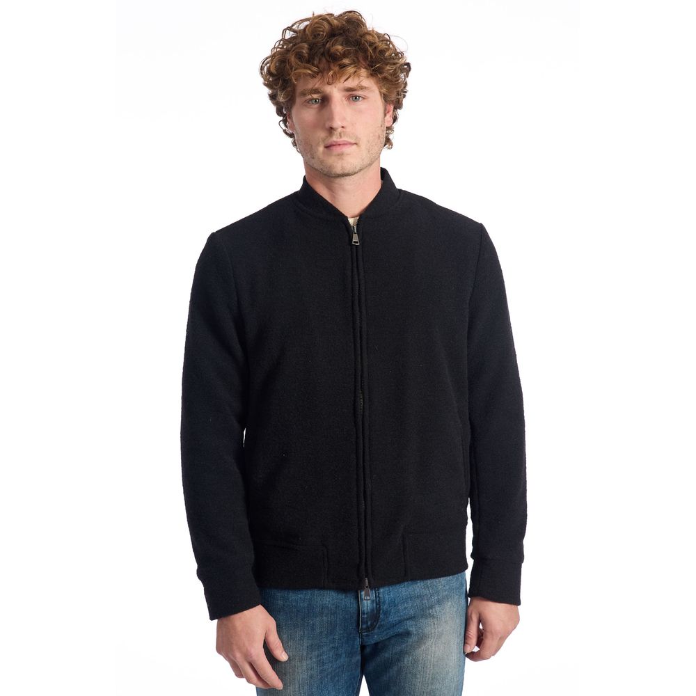 Roberto Pepe Luxury Black Wool Men Men's Jacket