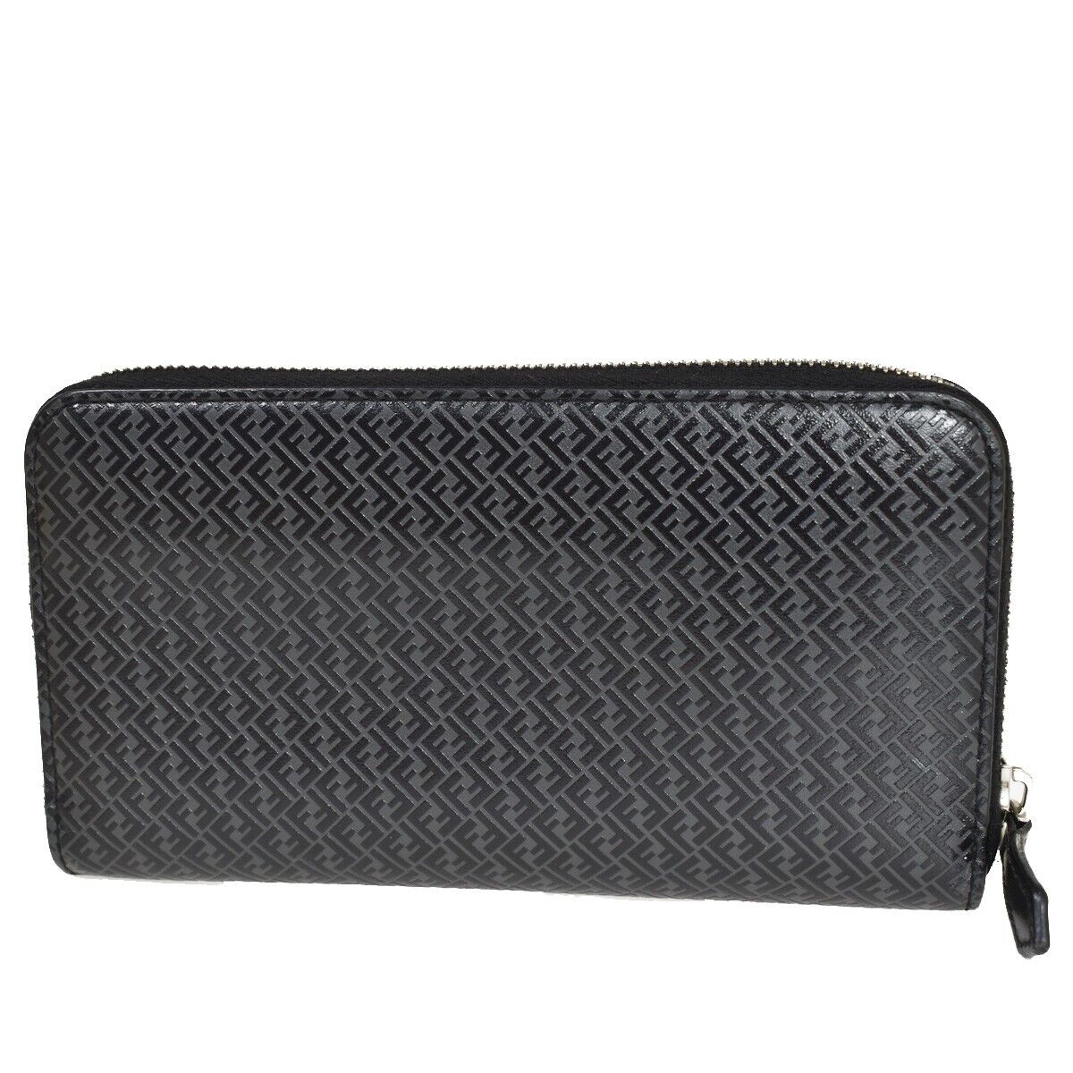 Fendi Zucca Black Leather Wallet  ()