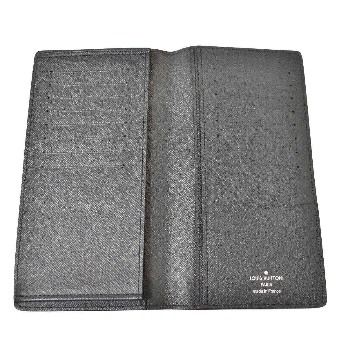 Pre-owned Louis Vuitton Brazza Black Leather Wallet  ()