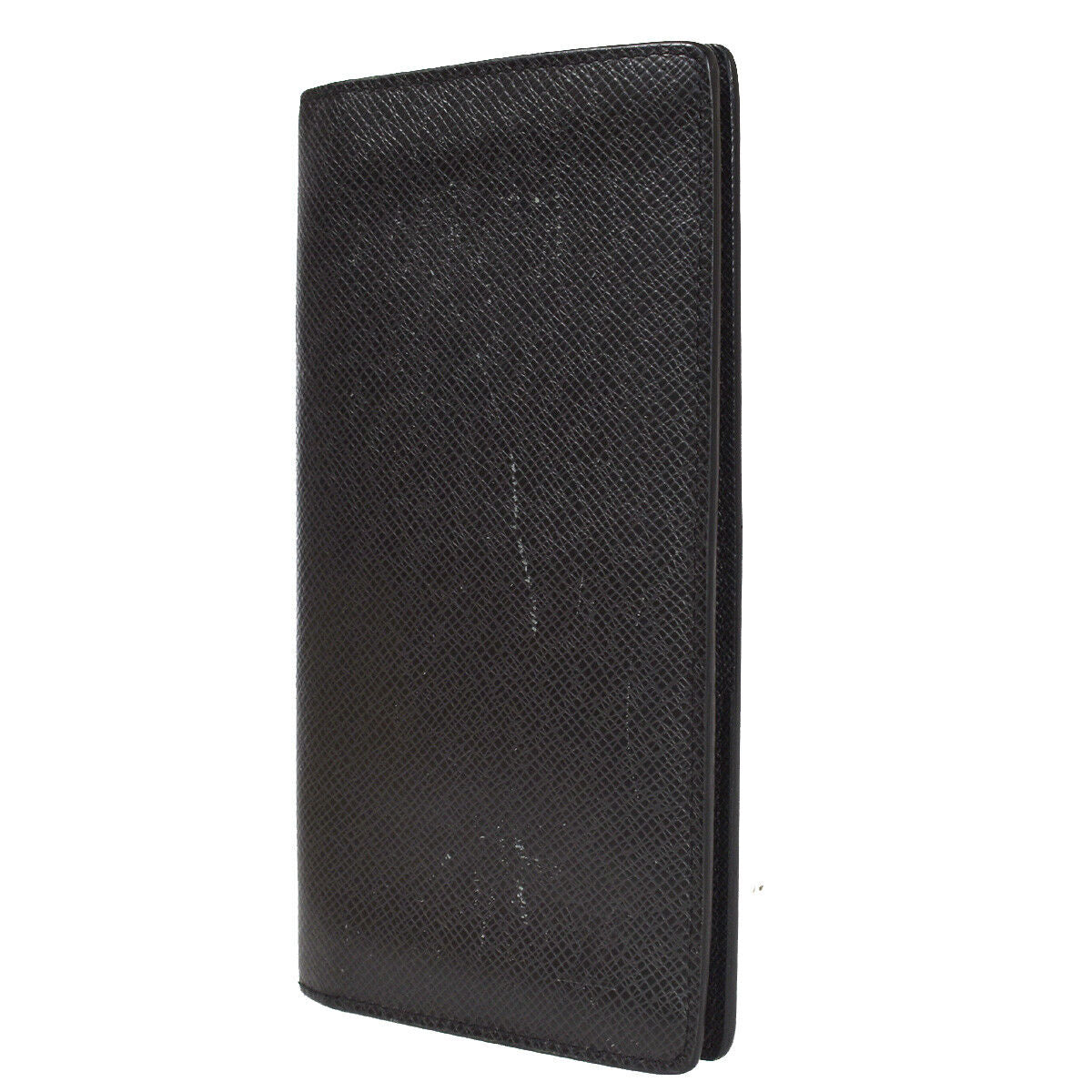 Pre-owned Louis Vuitton Brazza Black Leather Wallet  ()