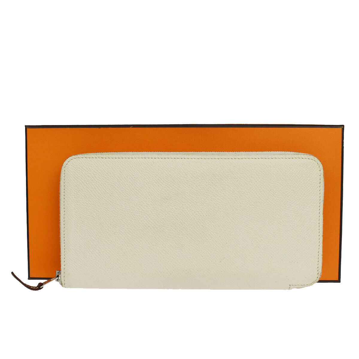 Hermes Hermès Azap Ecru Leather Wallet  () In Pattern