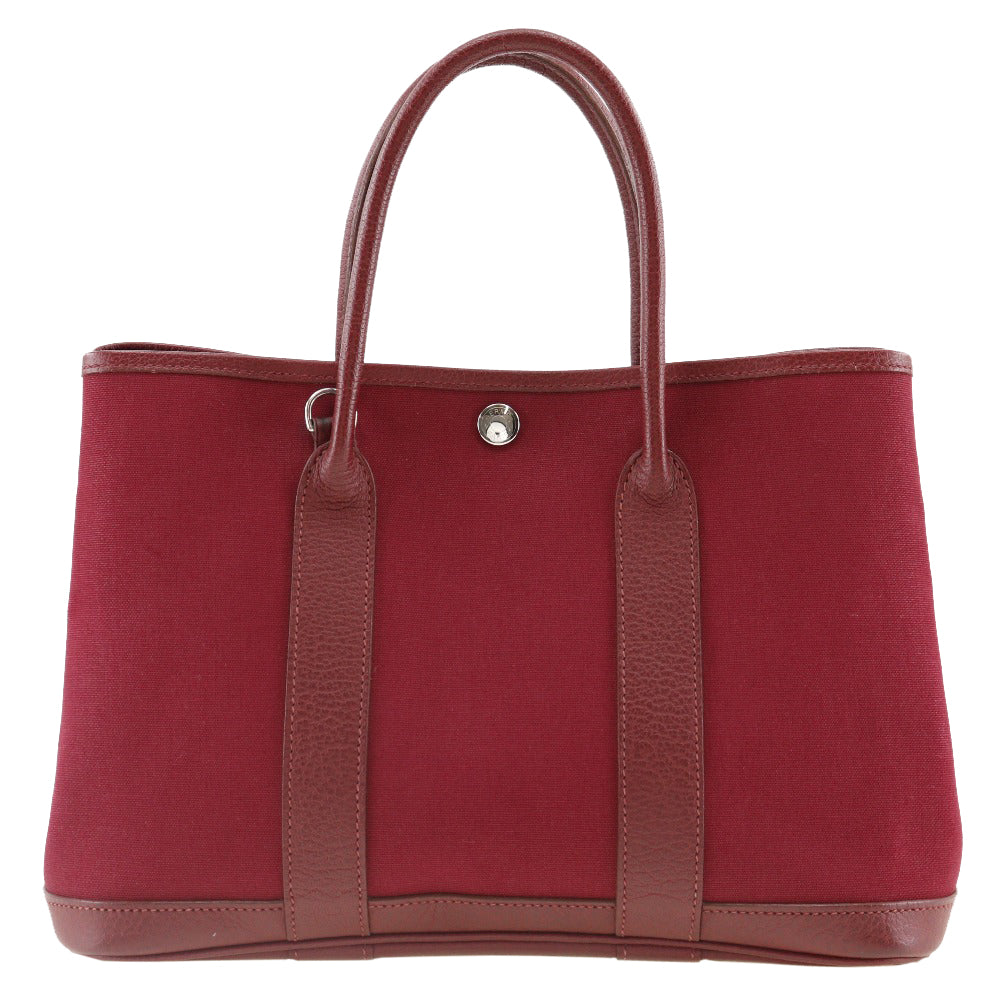 Hermes Hermès Garden Party Red Canvas Tote Bag ()