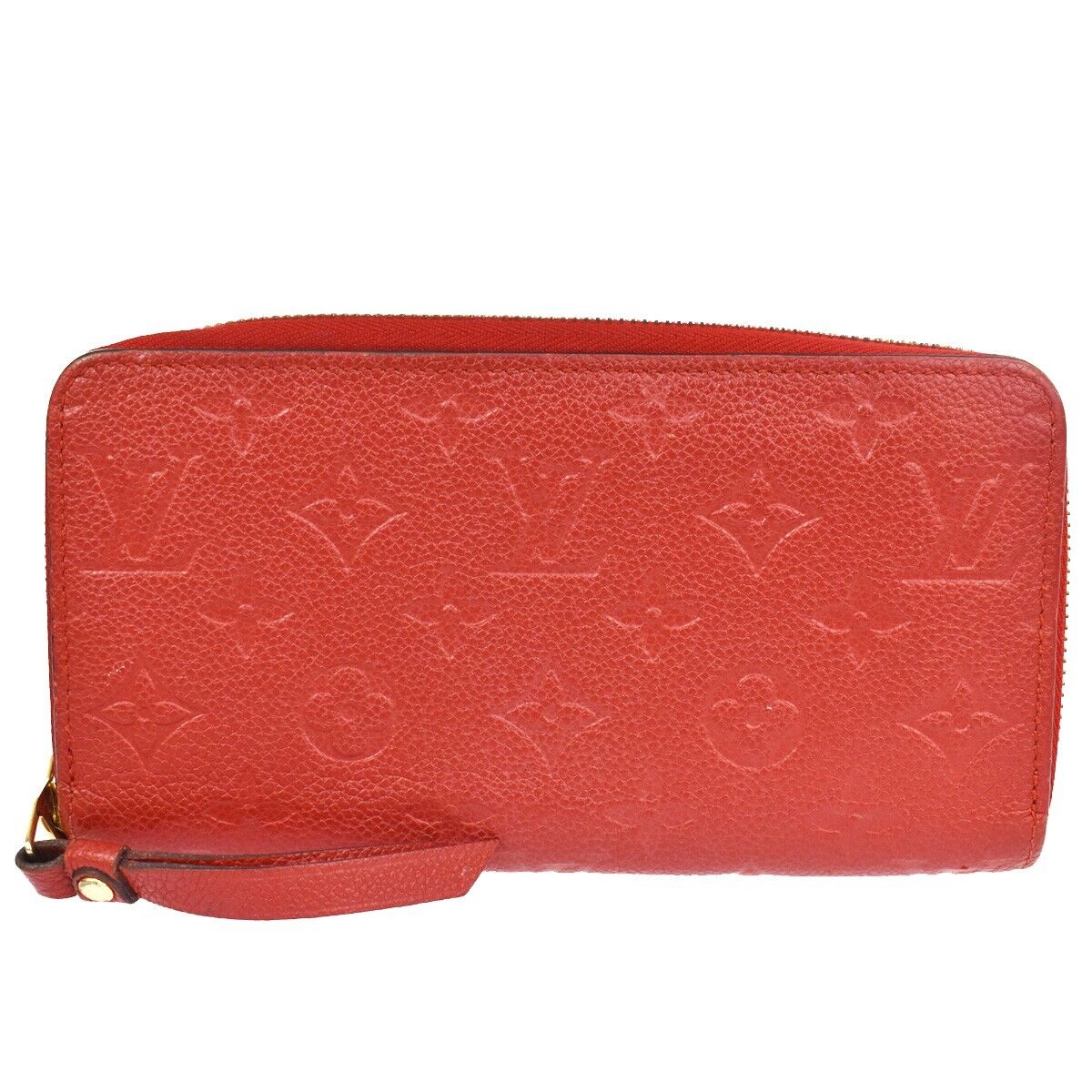 Pre-owned Louis Vuitton Portefeuille Zippy Red Leather Wallet  ()