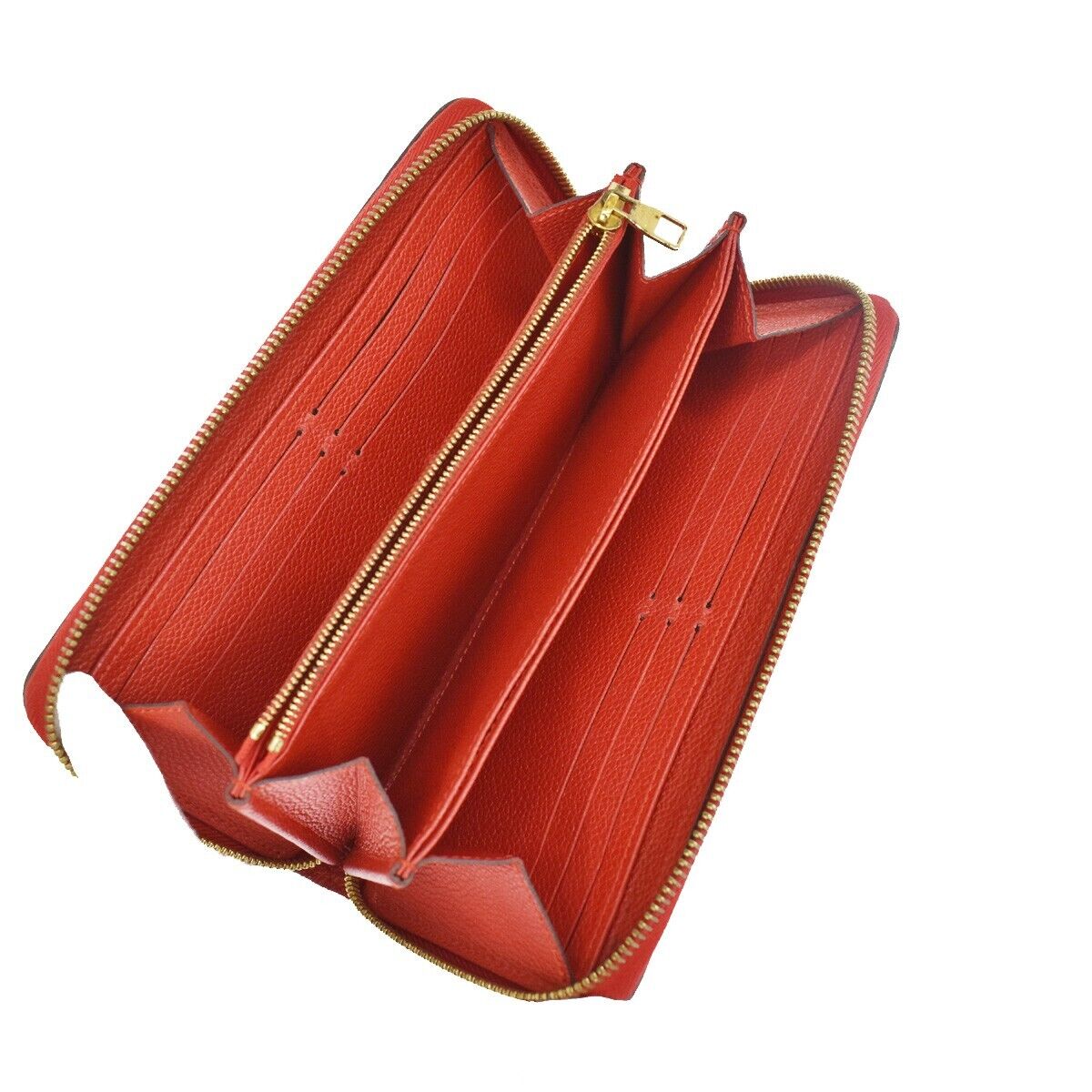 Pre-owned Louis Vuitton Portefeuille Zippy Red Leather Wallet  ()