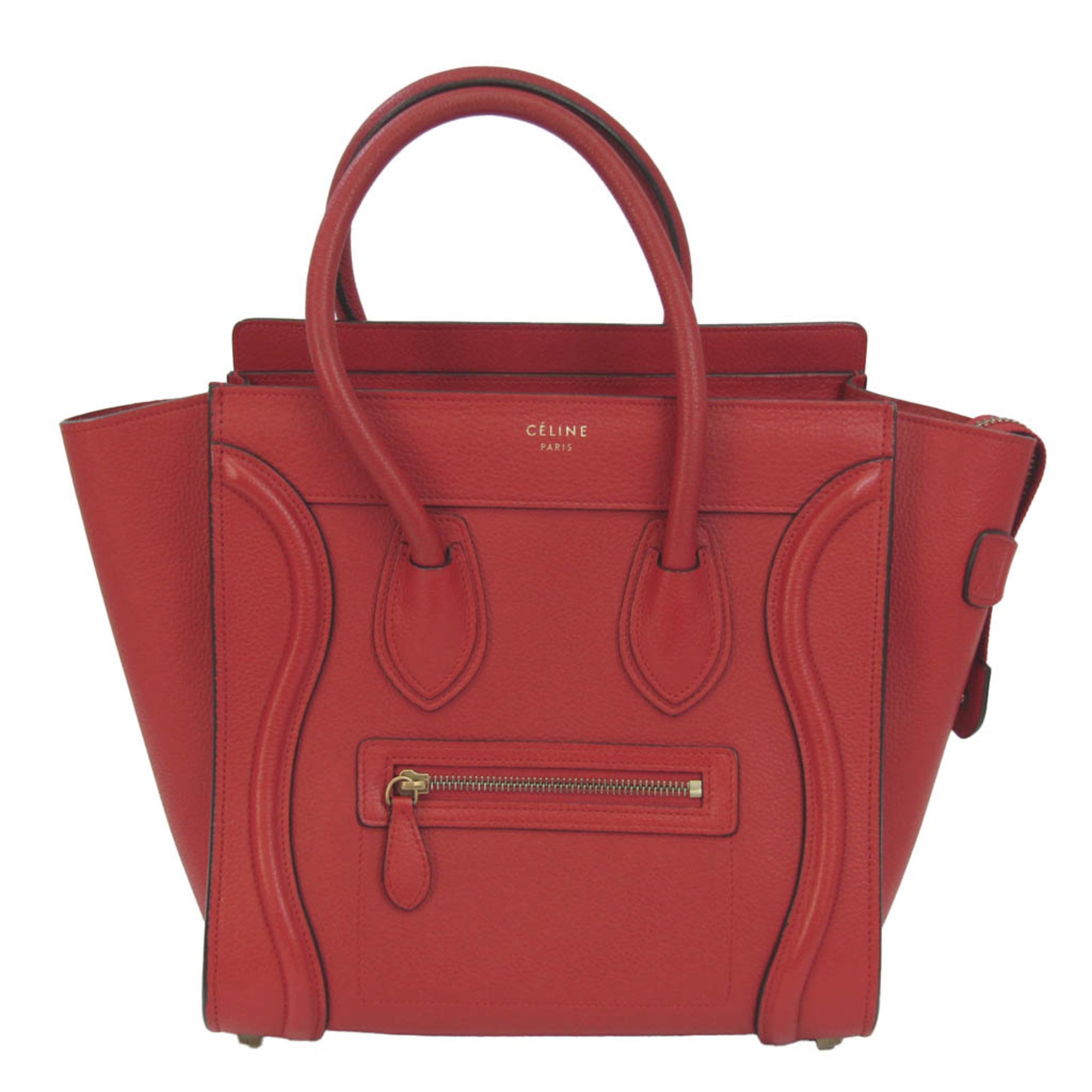 image of Céline Luggage Red Leather Handbag (Pre-Owned)