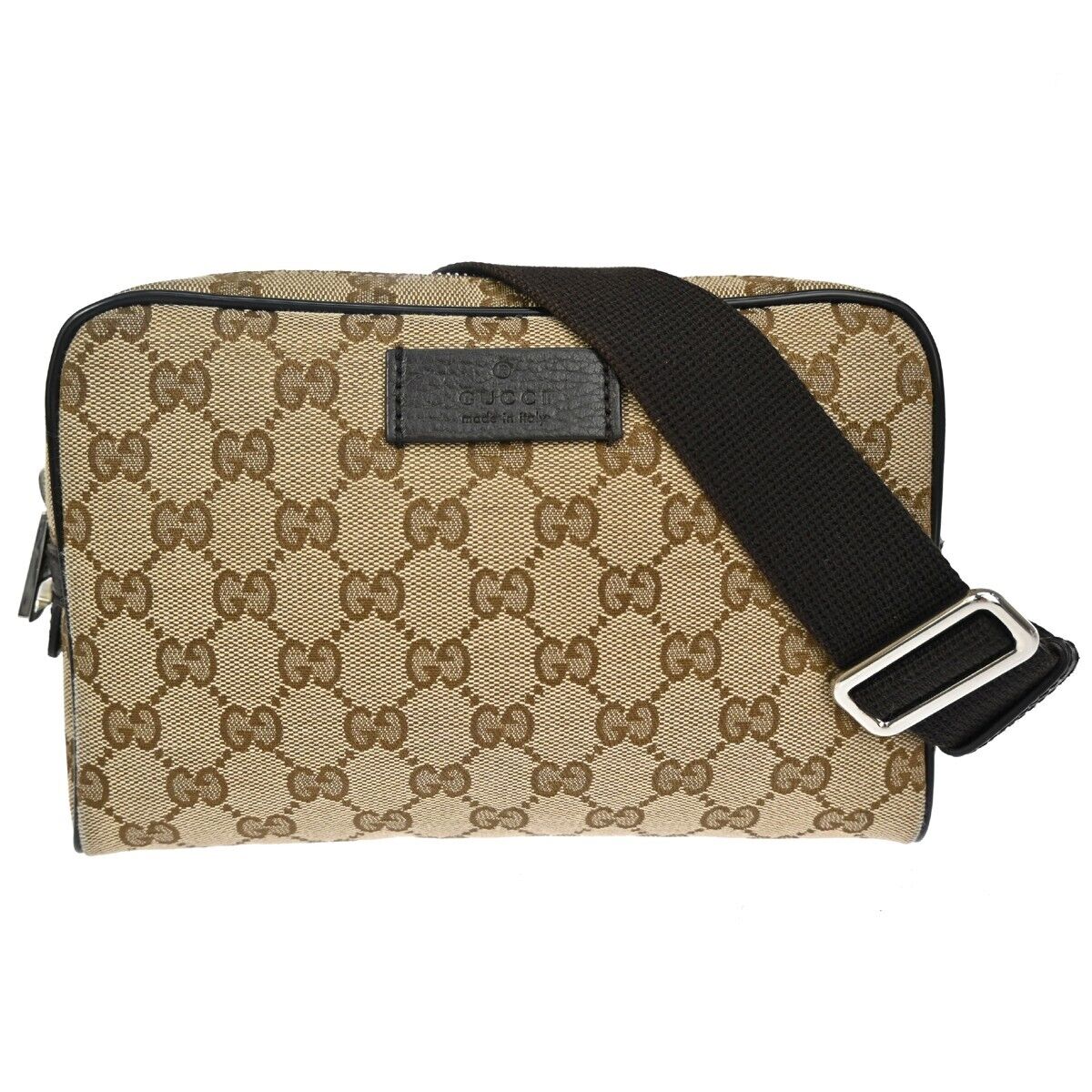 Gucci Gg Canvas Beige Canvas Shoulder Bag () In Brown