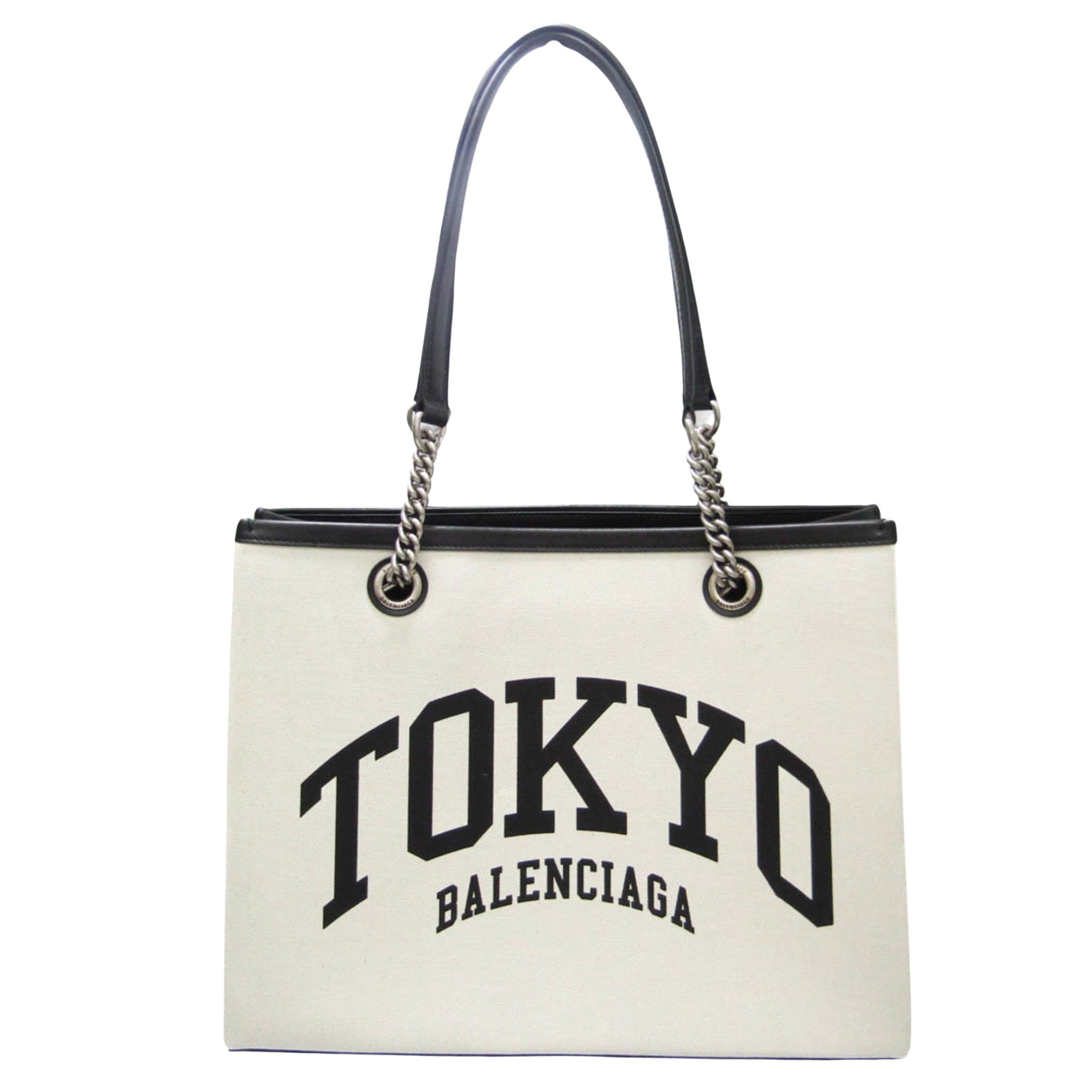 image of Balenciaga Cabas White Canvas Tote Bag (Pre-Owned)