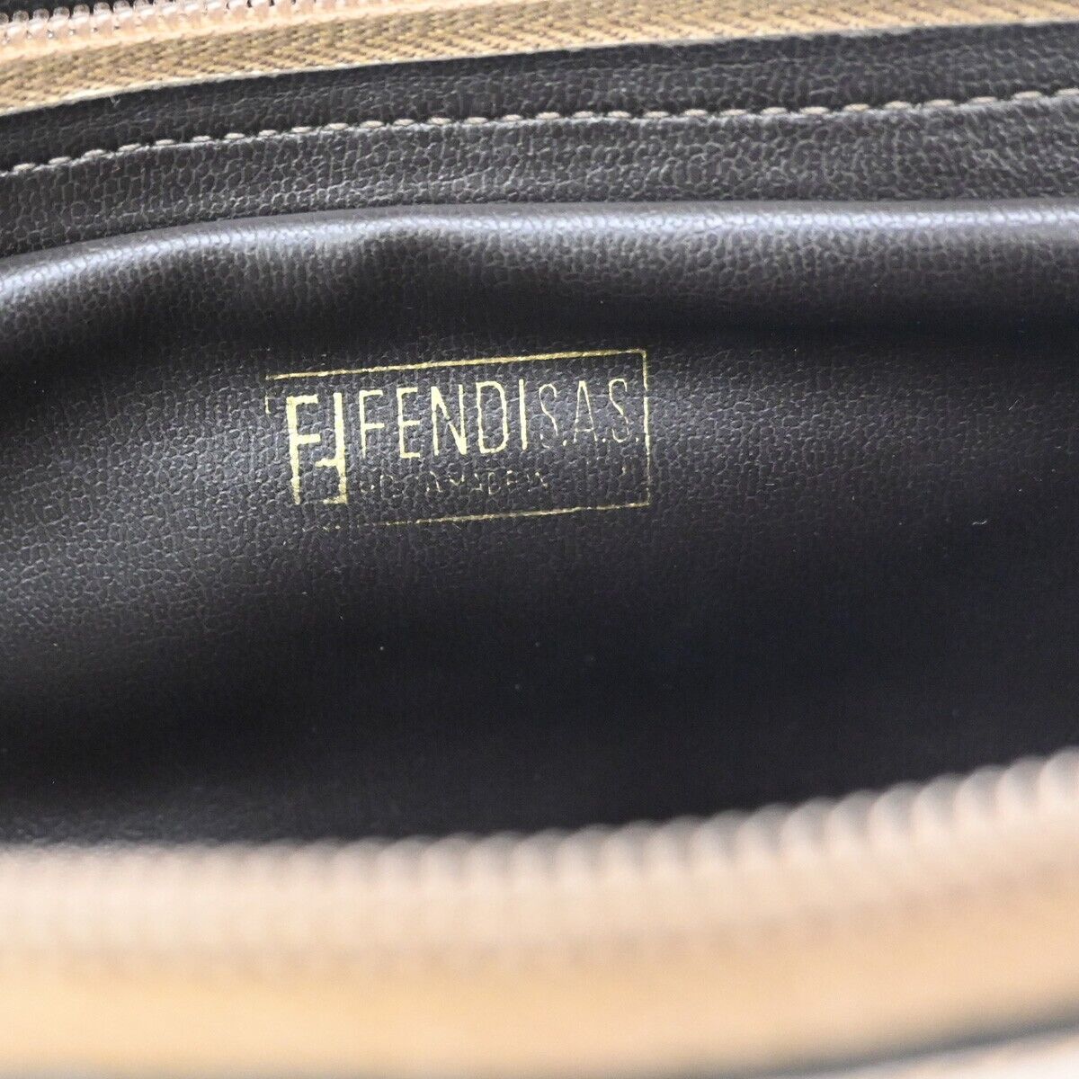 Shop Fendi Zucchino Brown Canvas Shoulder Bag ()