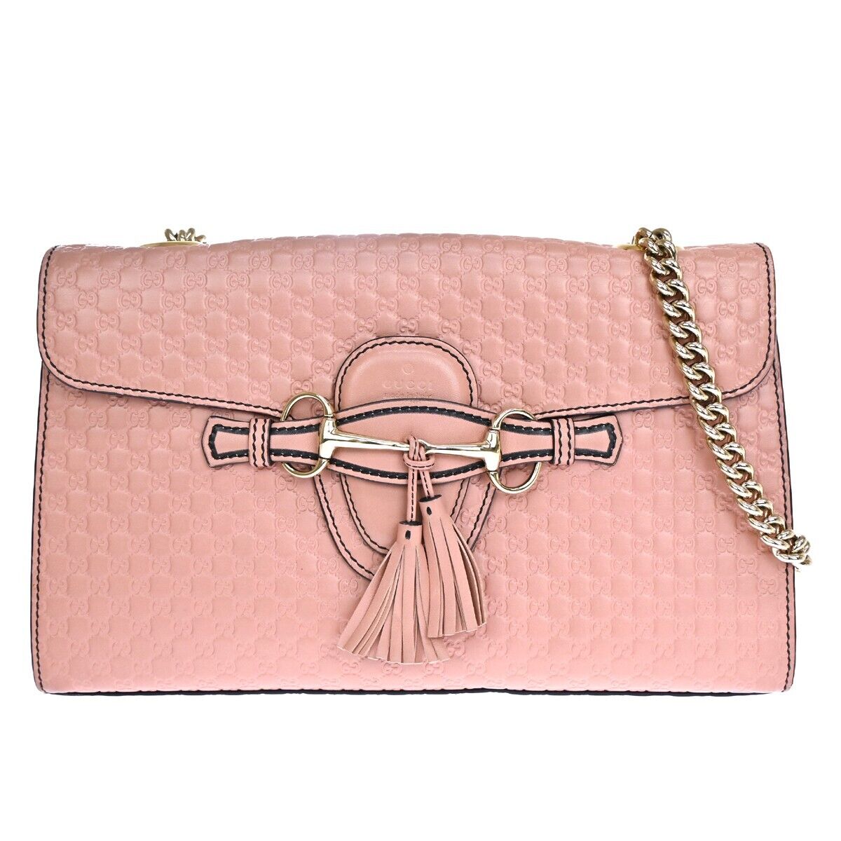 Gucci Emily Pink Leather Shoulder Bag ()