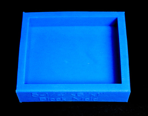 Plastic Block HDPE - 2 x 6 x 6 for Machining - Blue