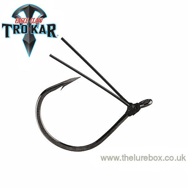  EAGLE CLAW Lazer Trokar Magworm Hook, Plat Black, 3/0 (6  Hooks) : Fishing Hooks : Sports & Outdoors