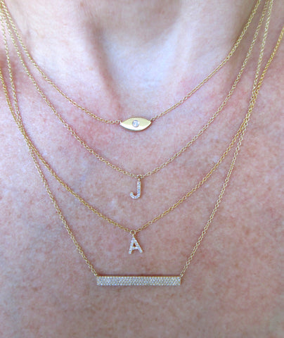 Layered Gold and Diamond Necklaces