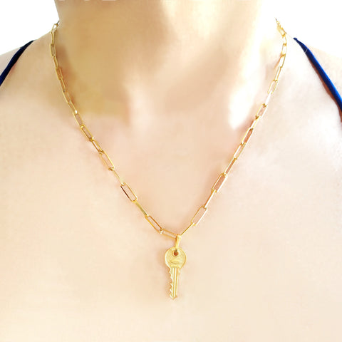 Long Link Gold Chain - Designer Jewelry - Earstylist by Jo Nayor